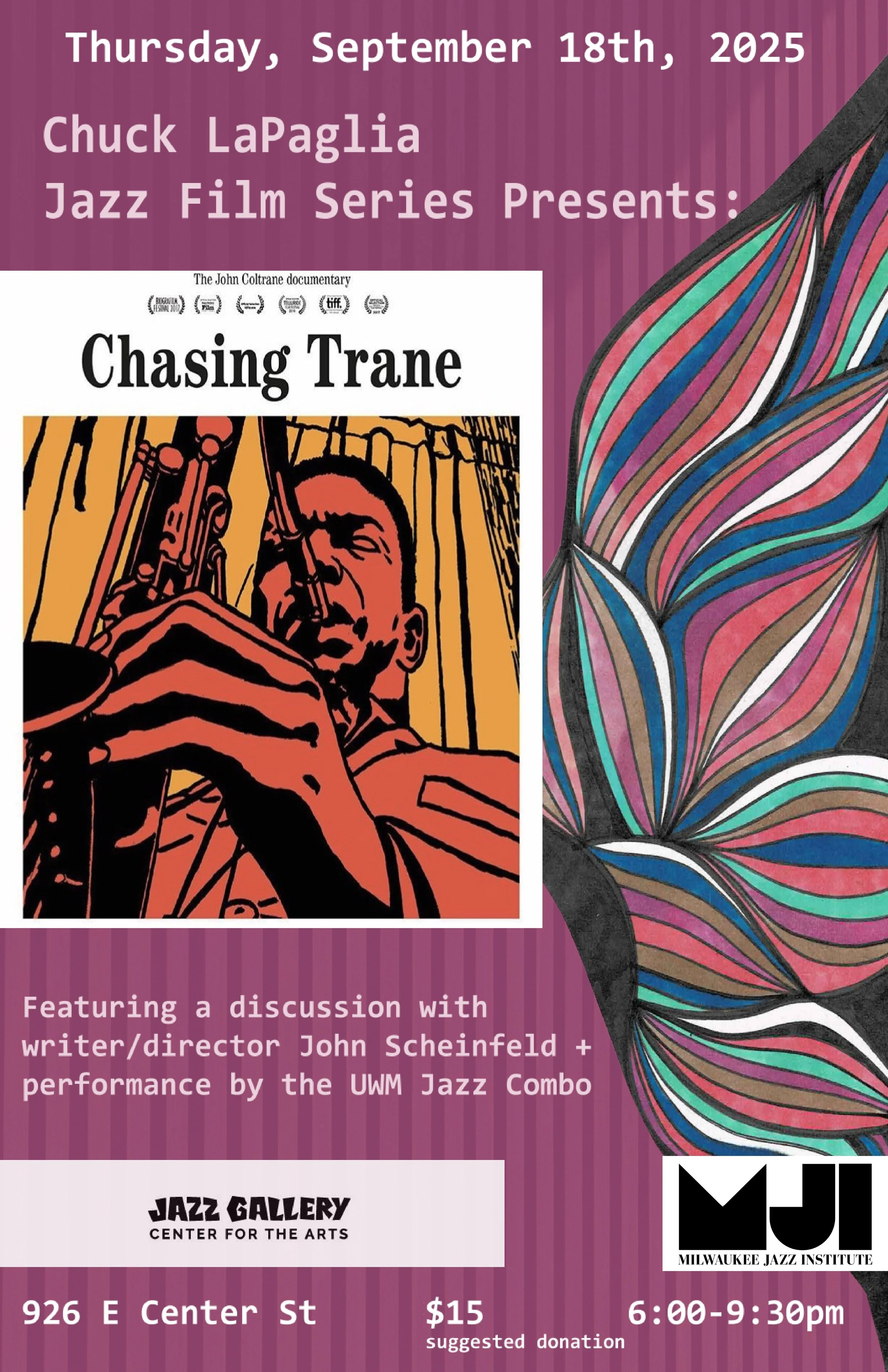 Chuck LaPaglia Jazz Film Series: Chasing Trane