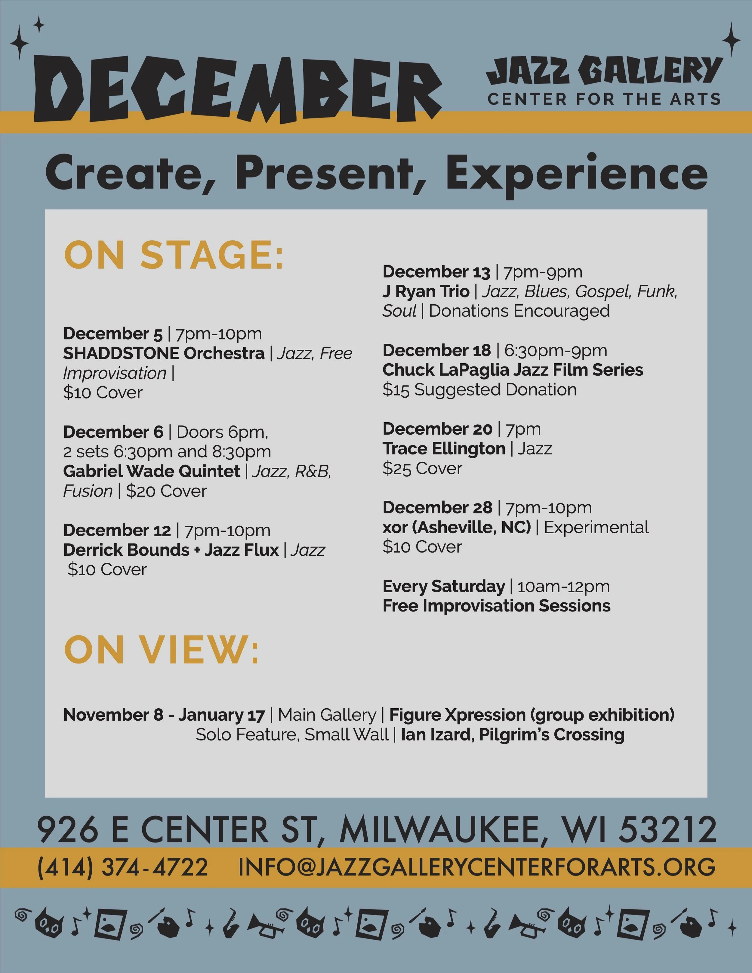 December 2025 Events at the Jazz Gallery