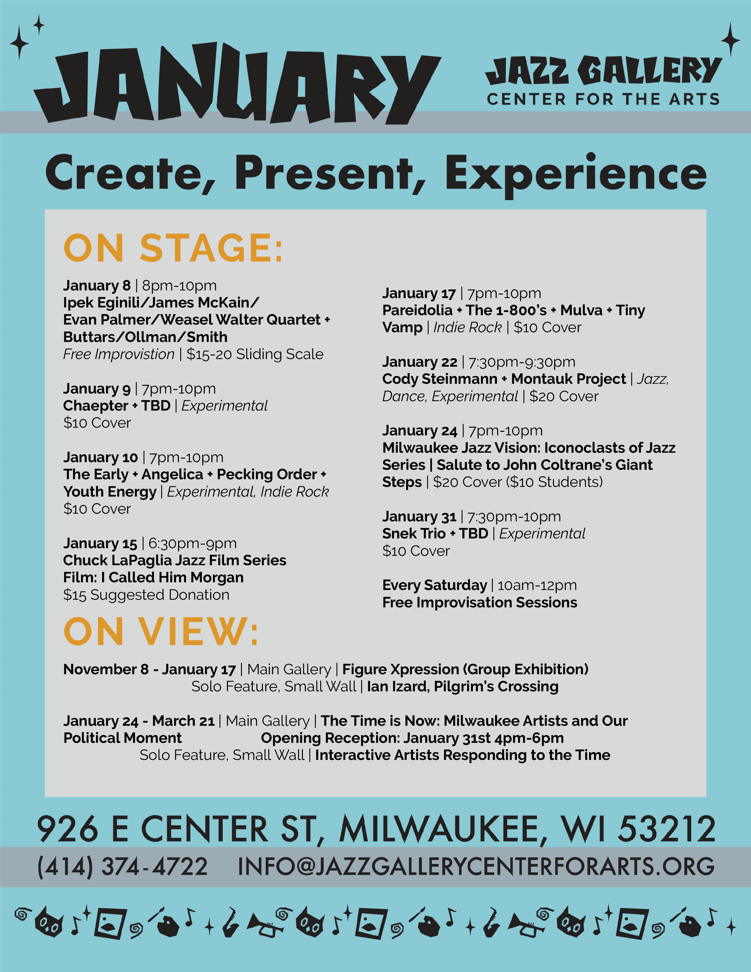 January 2026 Events at the Jazz Gallery
