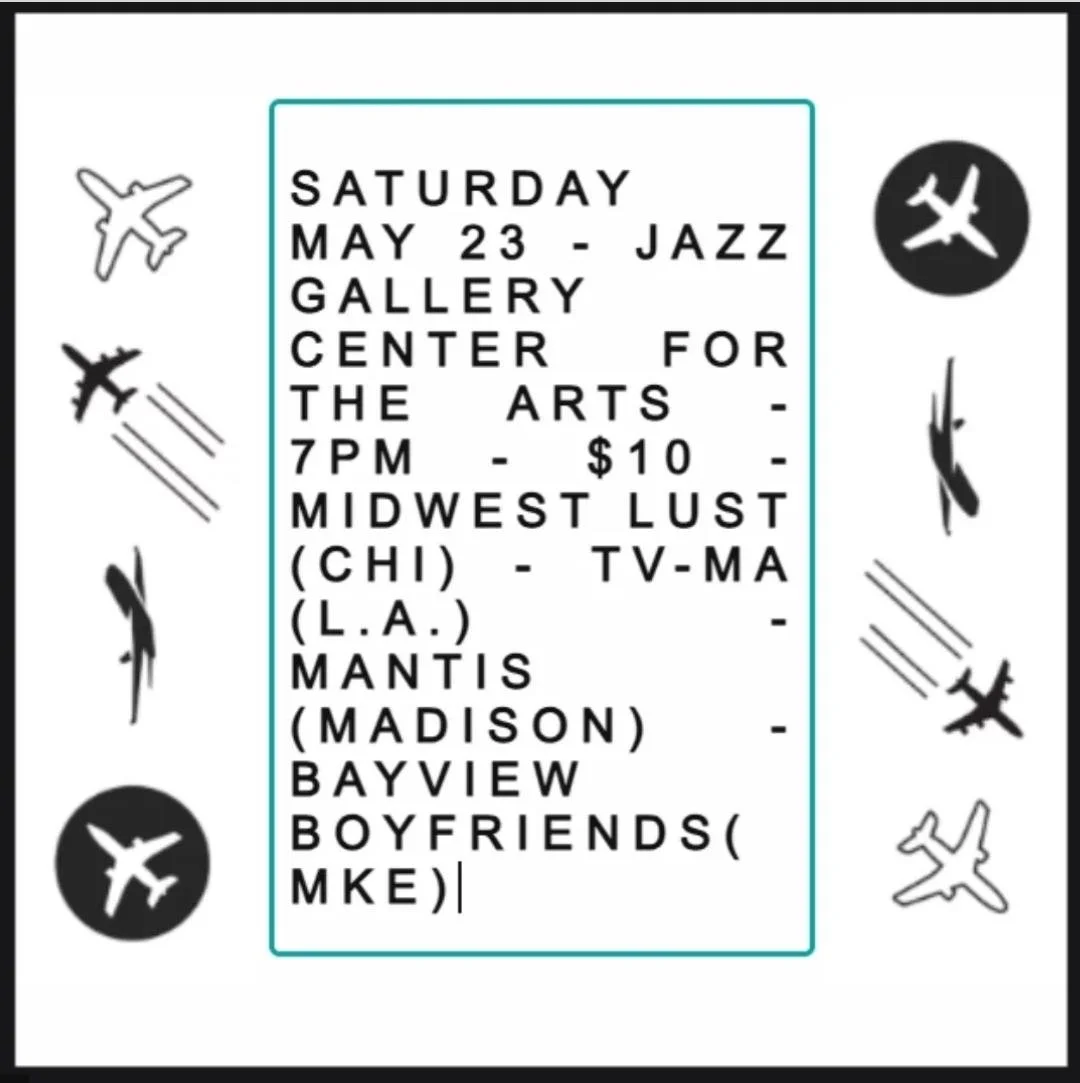 Midwest Lust (Chicago) + TV-MA (Los Angeles) + MANTIS (Madison) + Bay View Boyfriends