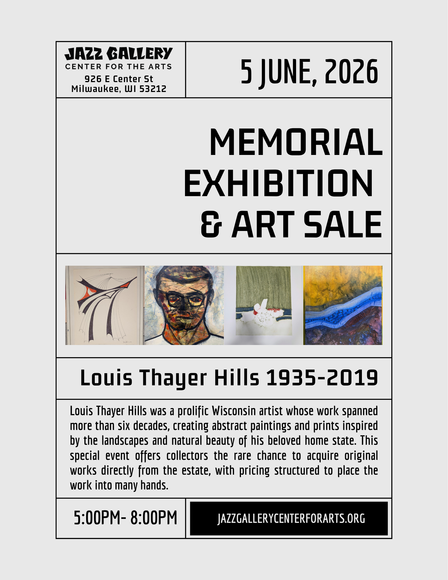 Louis Thayer Hills Memorial Exhibition and Art Sale