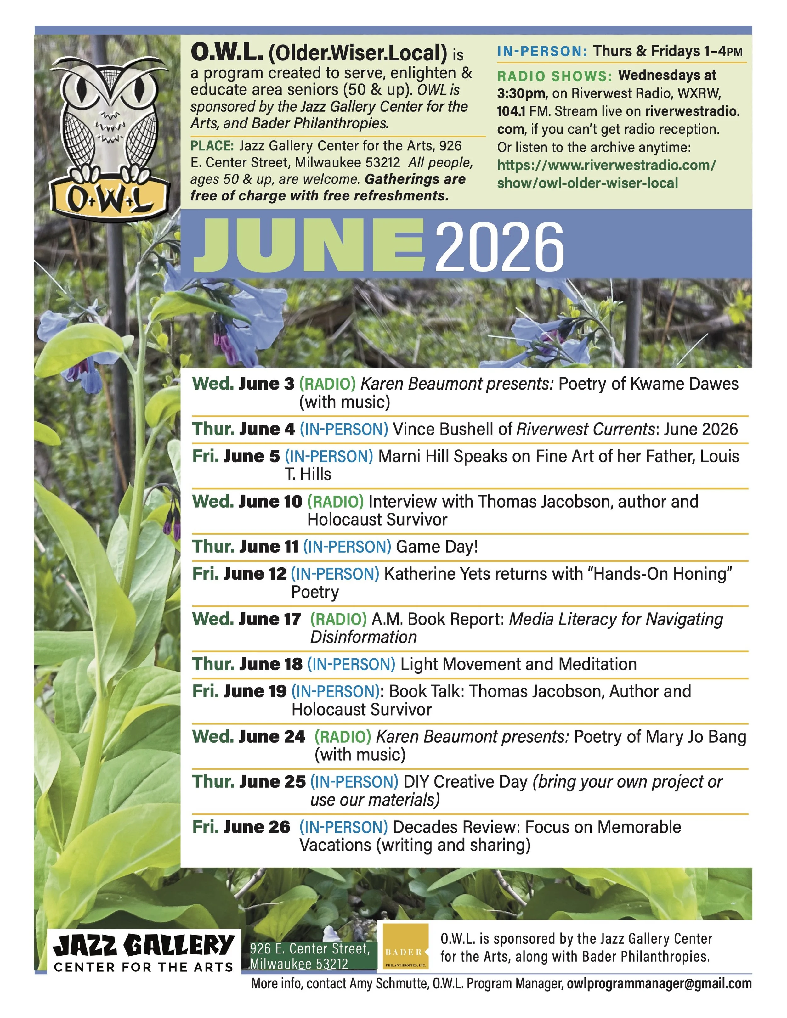  OWL June 2026 Calendar