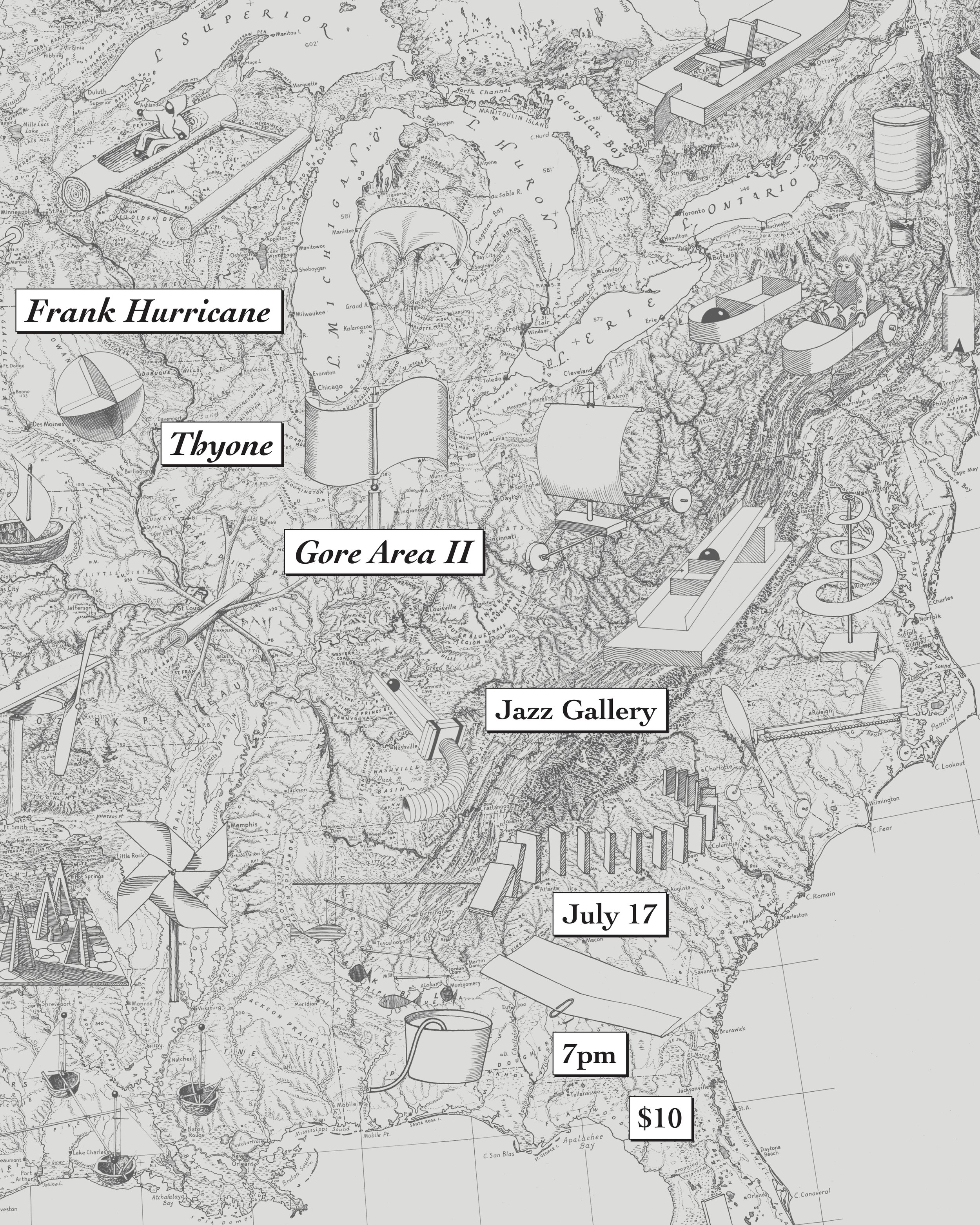 Frank Hurricane + Thyone + Gore Area II