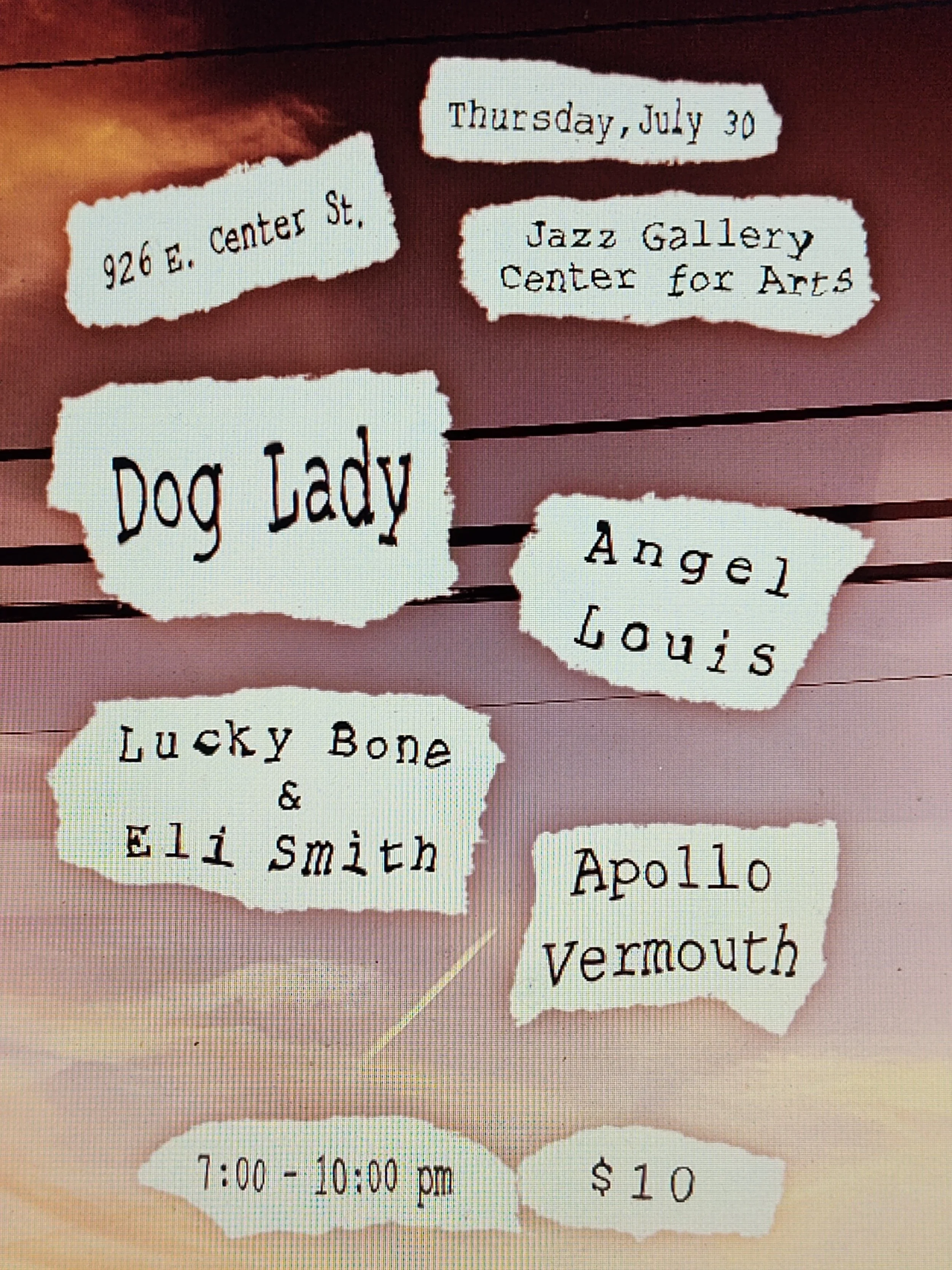 Dog Lady (MI) + Angel Louis (RI) + Apollo Vermouth + Lucky Bone/Eli Smith