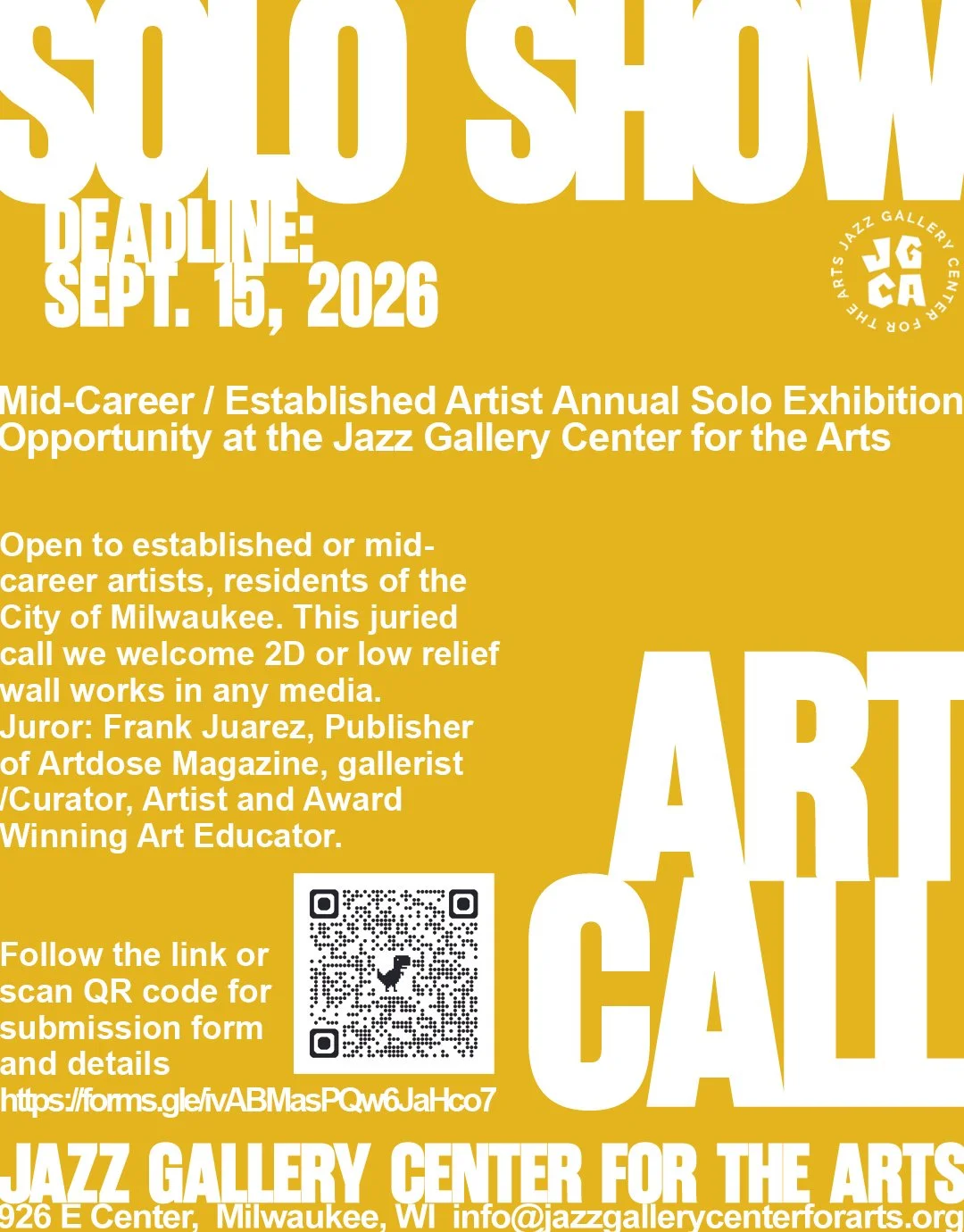 Solo Exhibition Opportunity