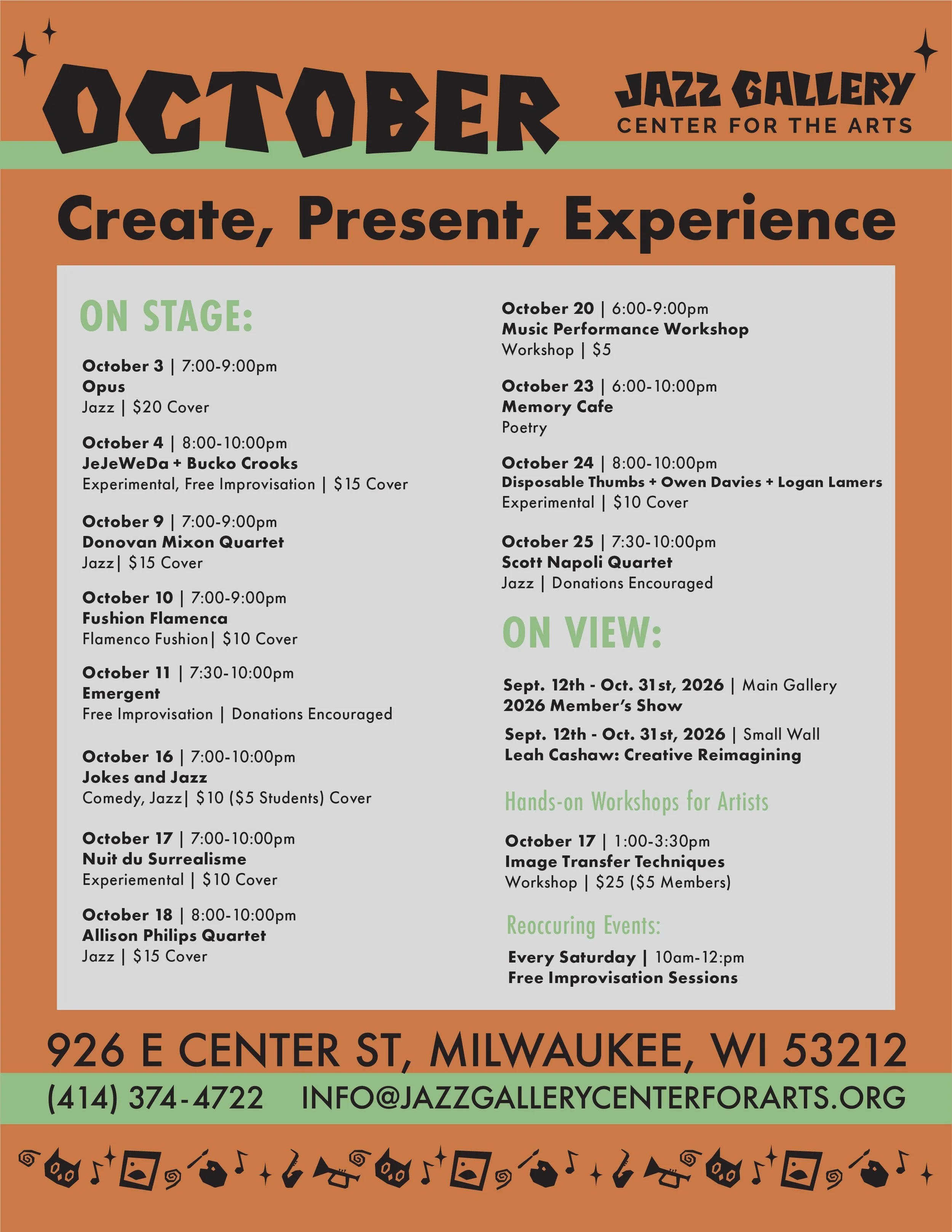 September 2026 Events at the Jazz Gallery 