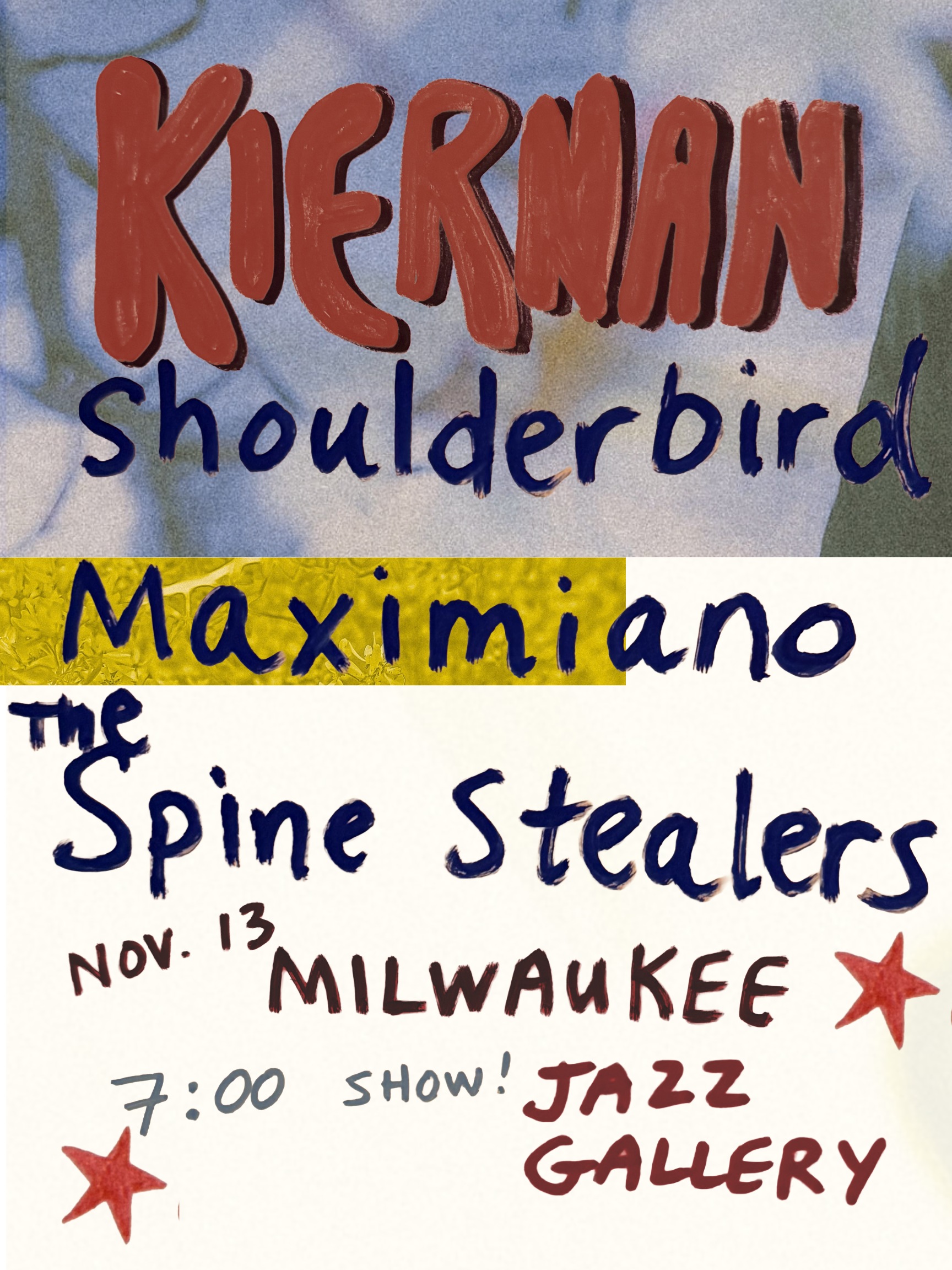 Kiernan, Shoulderbird, Maximiano, &amp; The Spine Stealers