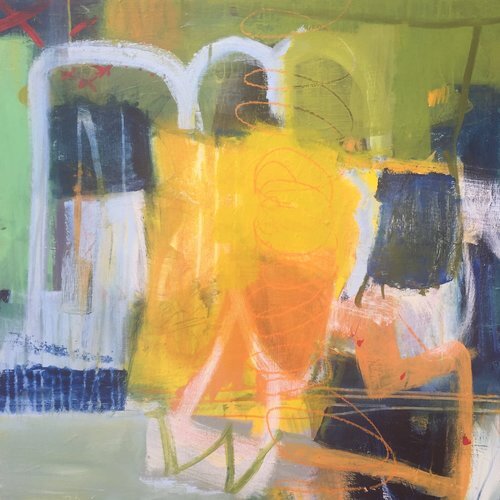 Summer By the Pool, 24"x24"