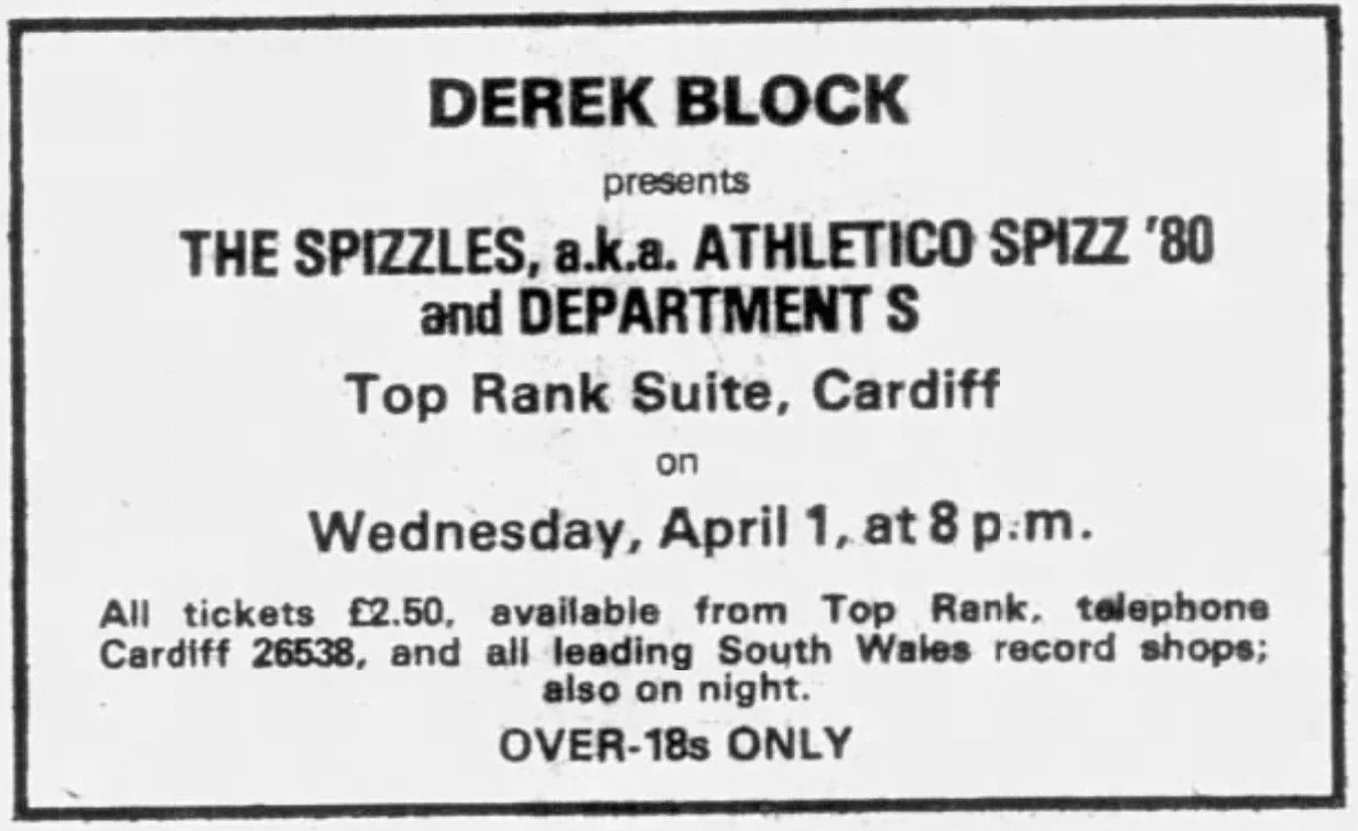 On This Day 01/04/1981 The Spizzles, a.k.a. Athletico Spizz ‘80