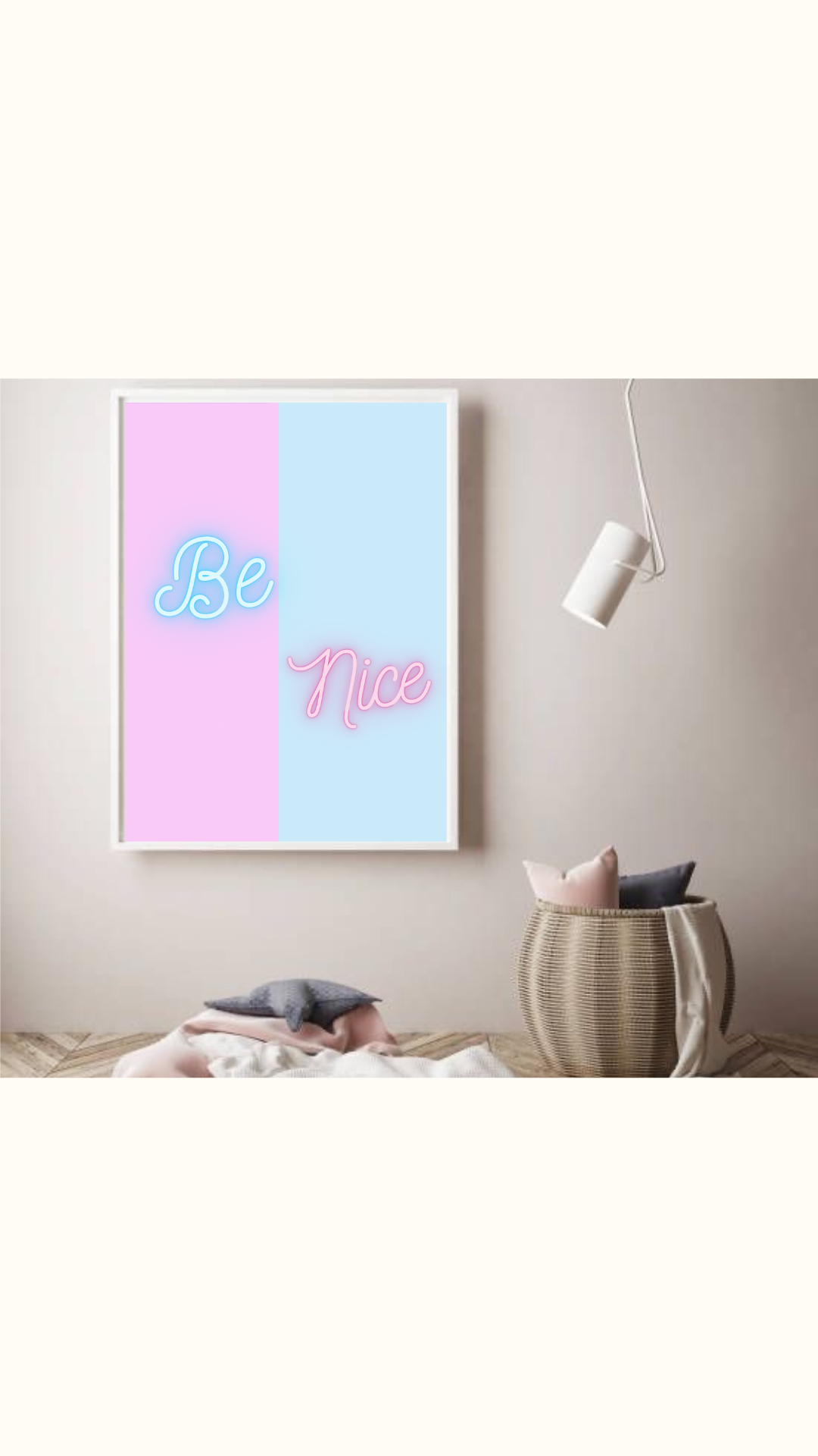 Be Nice wall art