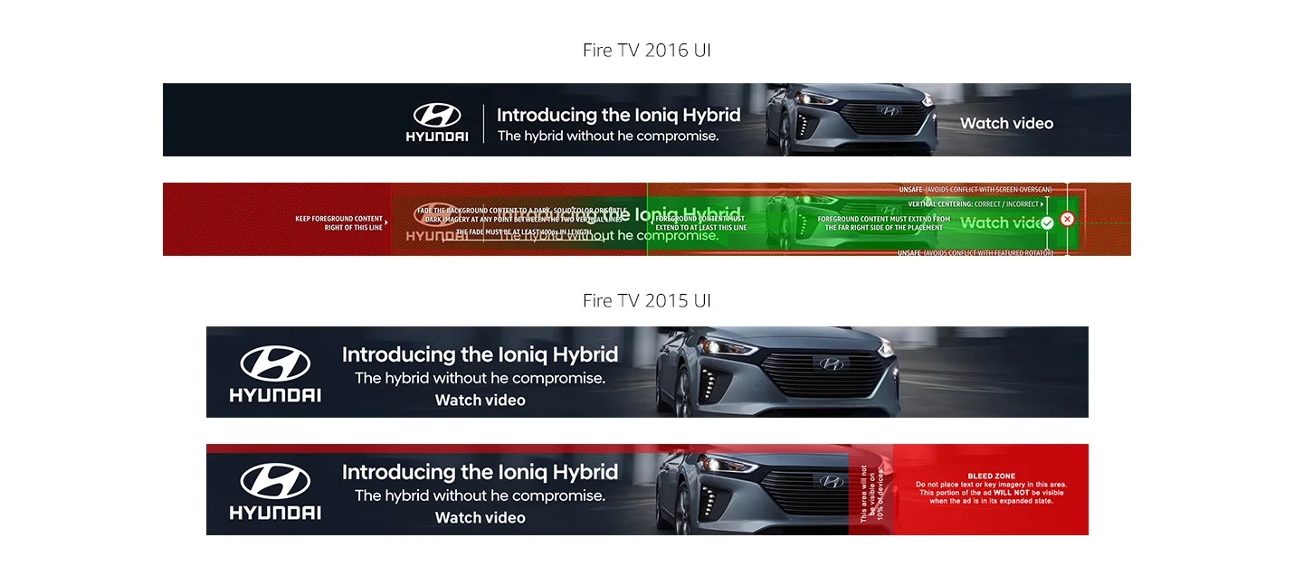 Hyundai Ioniq Hybrid Fire TV Home Screen banner
