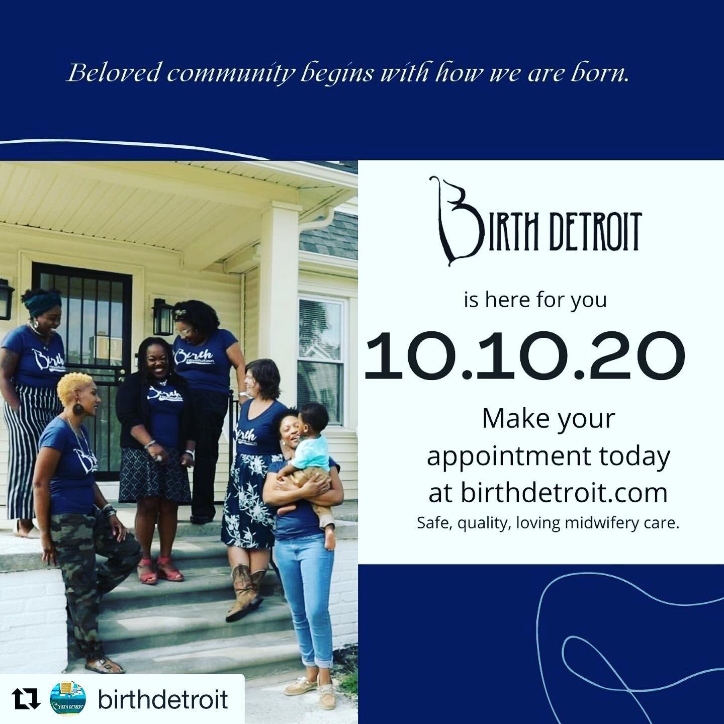 🙌🏾🙌🏾🙌🏾 Schedule your appointment or pass this along! 
・・・
Birth Detroit Care schedule is OPEN! Prenatal, postpartum, and  telehealth appointments available! Link in bio 
Remember we are not doing births yet, but don&rsquo;t let that stop you fr