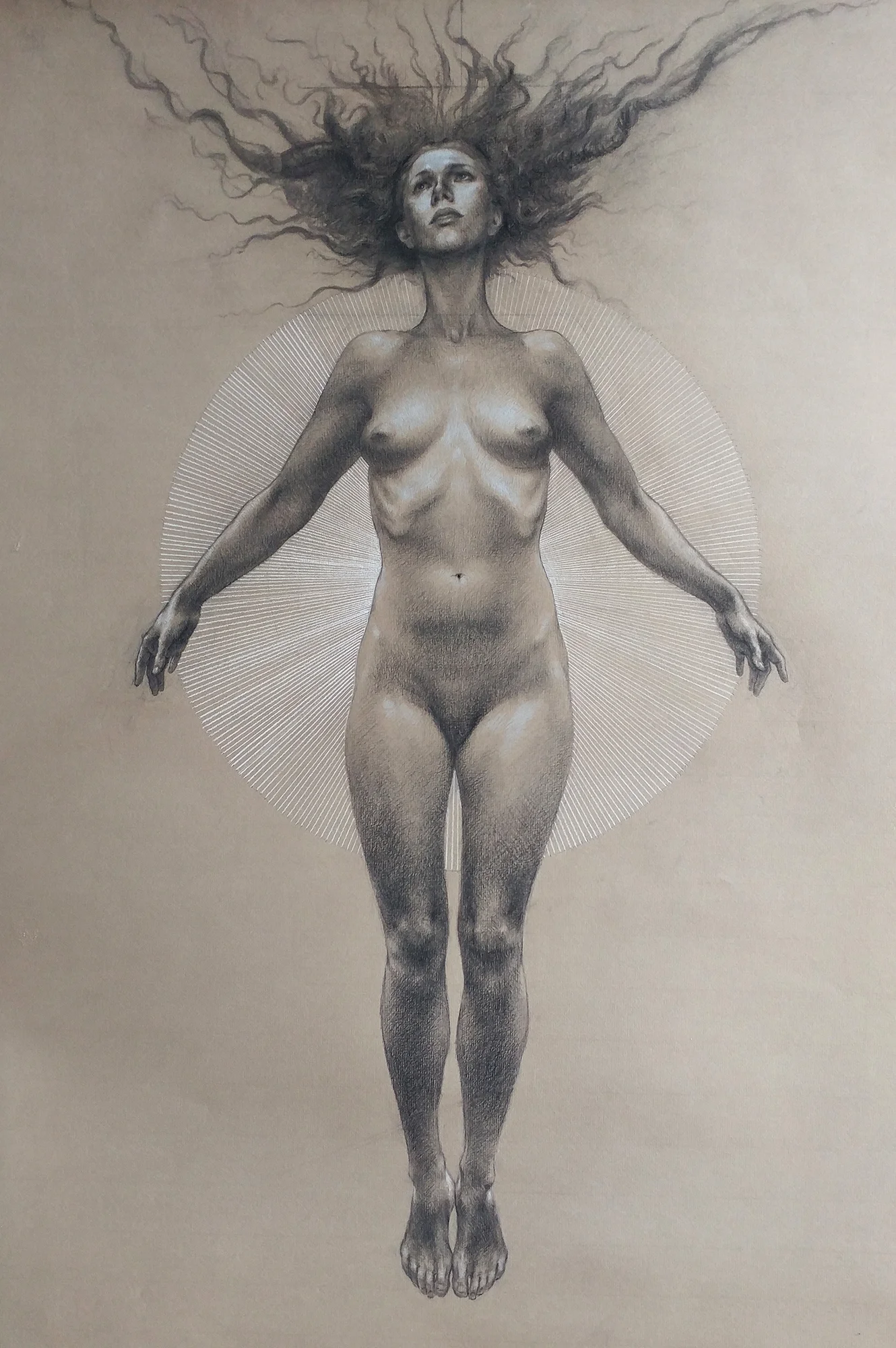 Preliminary drawing for "The Anadyomene"