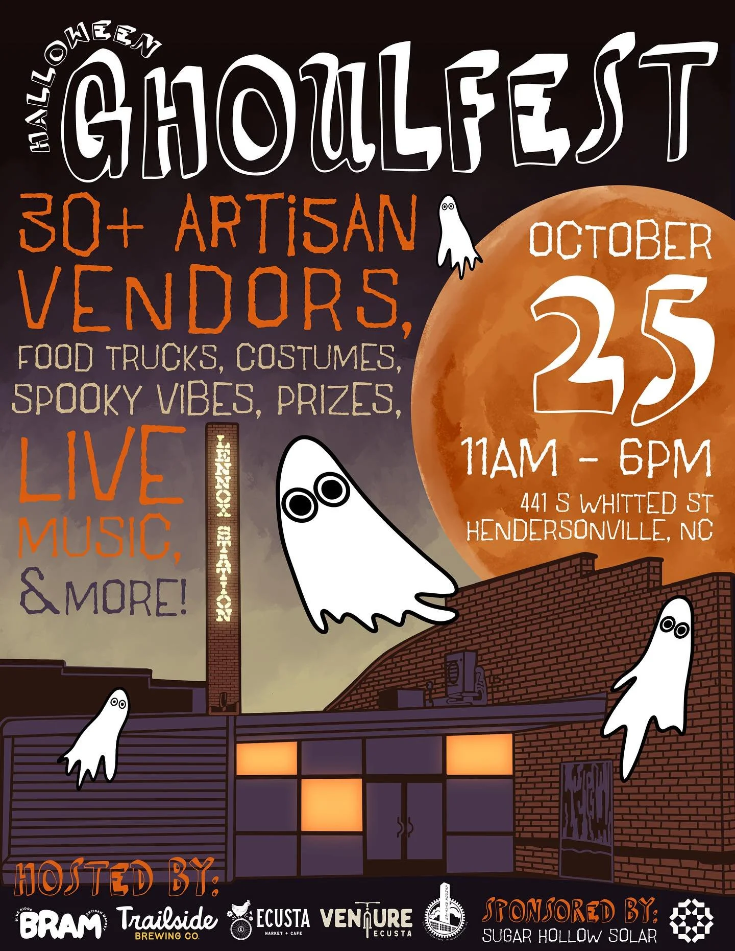 Mark your calendars for my next local market appearance at the first-ever Halloween Ghoulfest 👻 @lennoxstation_ecustatrail put on by @blue.ridge.artisan.market 

📅 Saturday, October 25th | ⏰11AM&ndash;6 PM
 The Lennox Station will be filled with 30