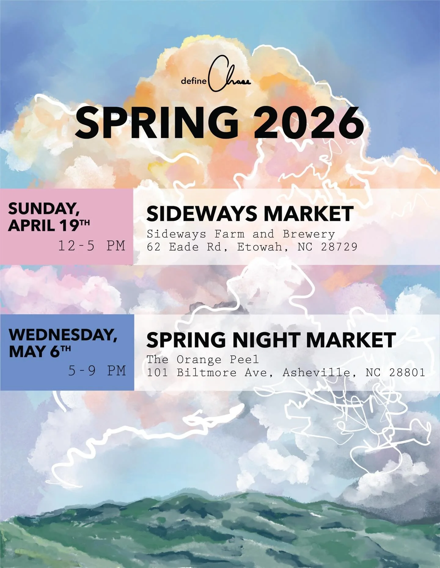 Spring 2026 Local Market Schedule ✨

I&rsquo;ve been enjoying a slow start to this year&rsquo;s market season as I&rsquo;ve been hunkering down in my studio and focusing on creating and daydreaming.

This spring&rsquo;s in-person lineup is short and 