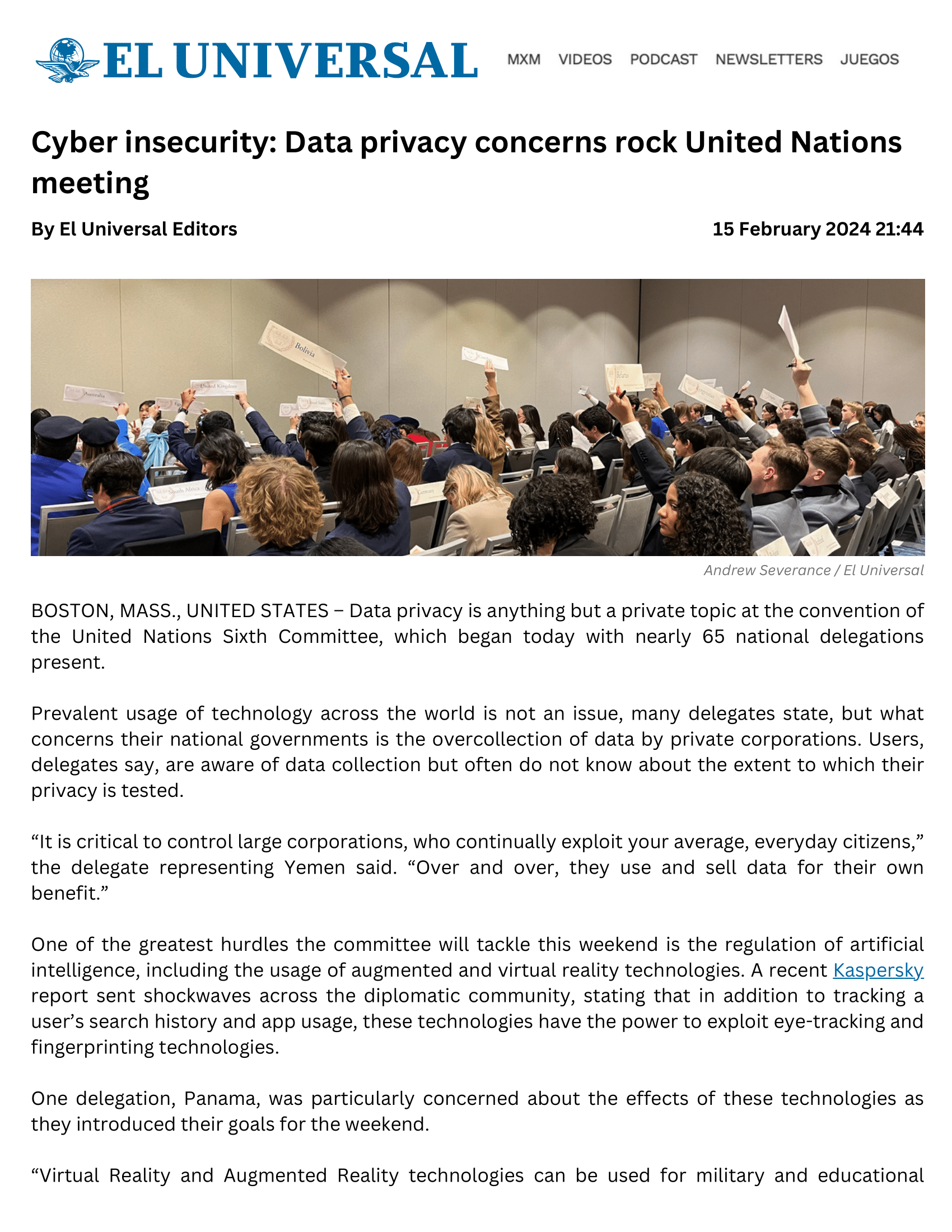 REFORMATTED HNMUN S1 Article - El Universal-1.png