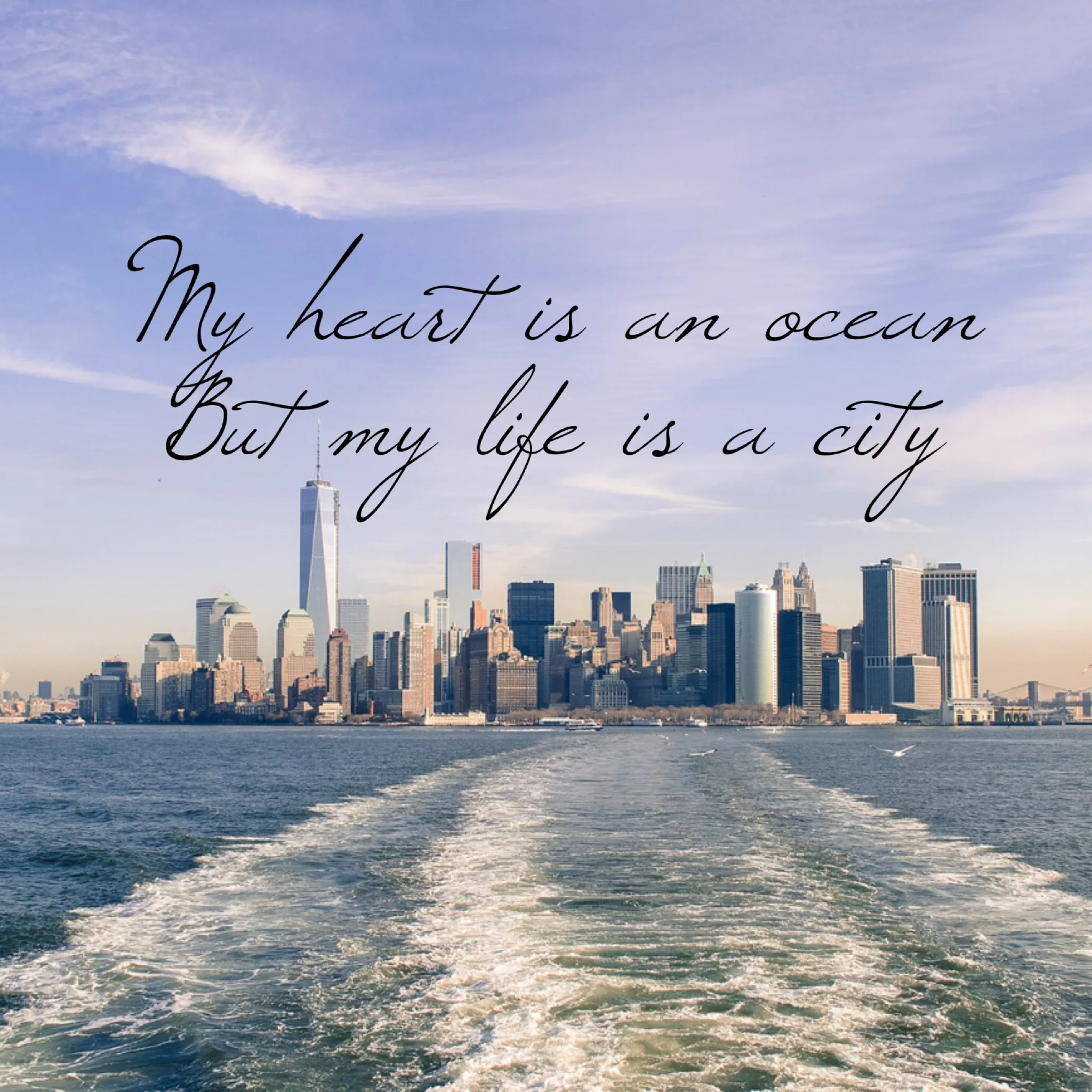 On the ocean that is my heart