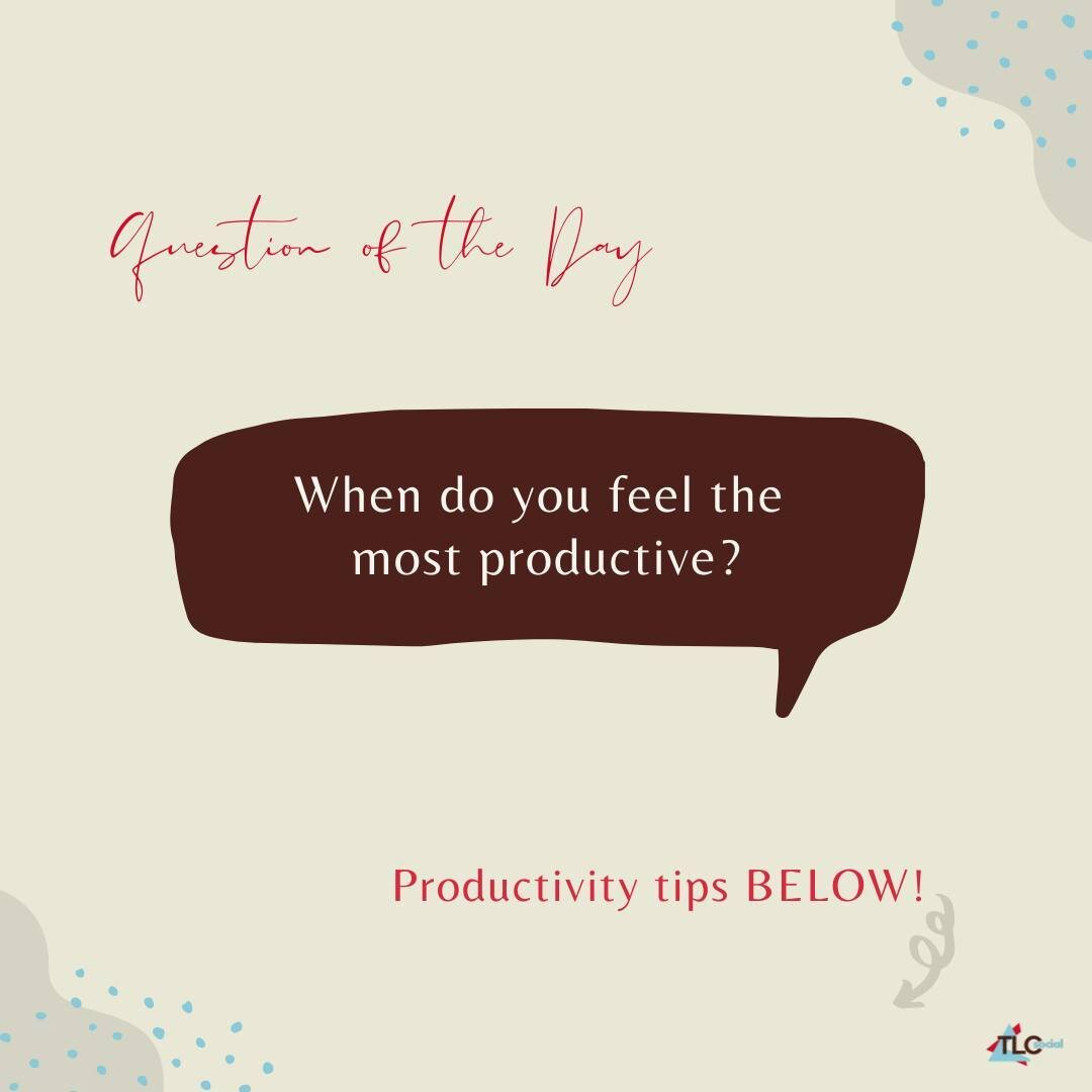 When do you feel the most productive? Is it when you play a certain playlist, or have a freshly cleaned desk? A certain time of day, perhaps? ⁠
⁠
To truly unlock your potential and get the most out of your days, it is crucial that you figure out when