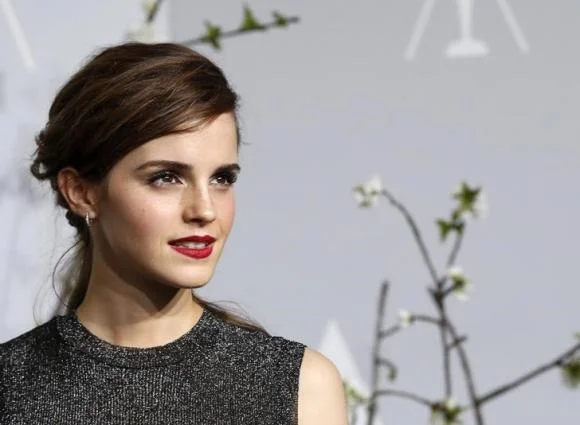 Presenter Emma Watson poses at the 86th Academy Awards in Hollywood, California March 2, 2014 CREDIT: REUTERS/ MARIO ANZUONI