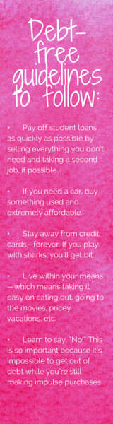 Debt-free guidelines to follow-