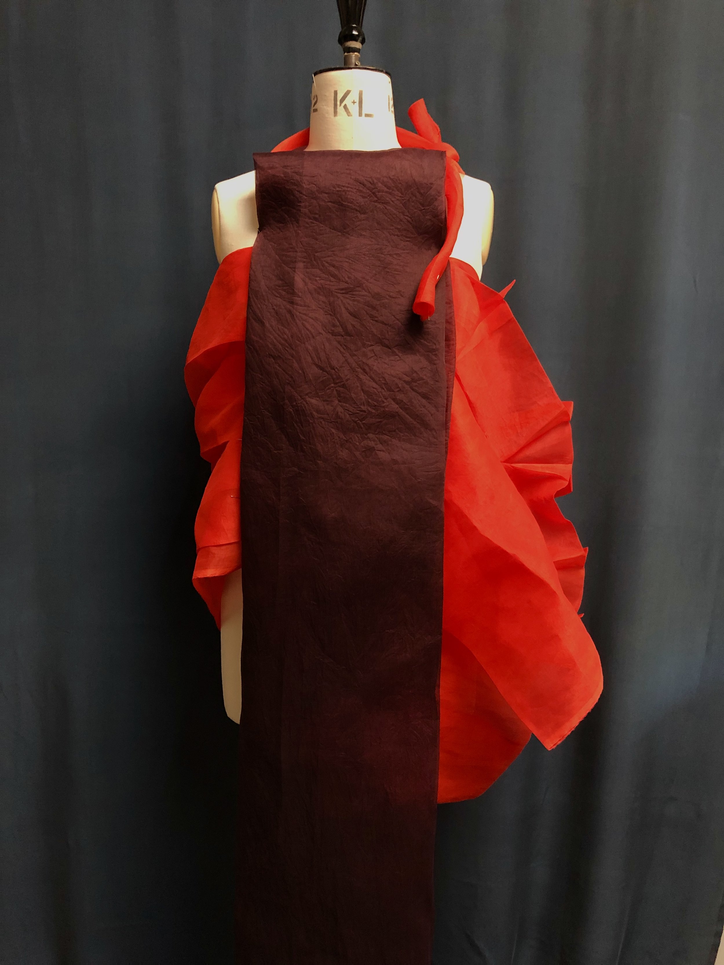 Cotton Organdie dress with envelop front