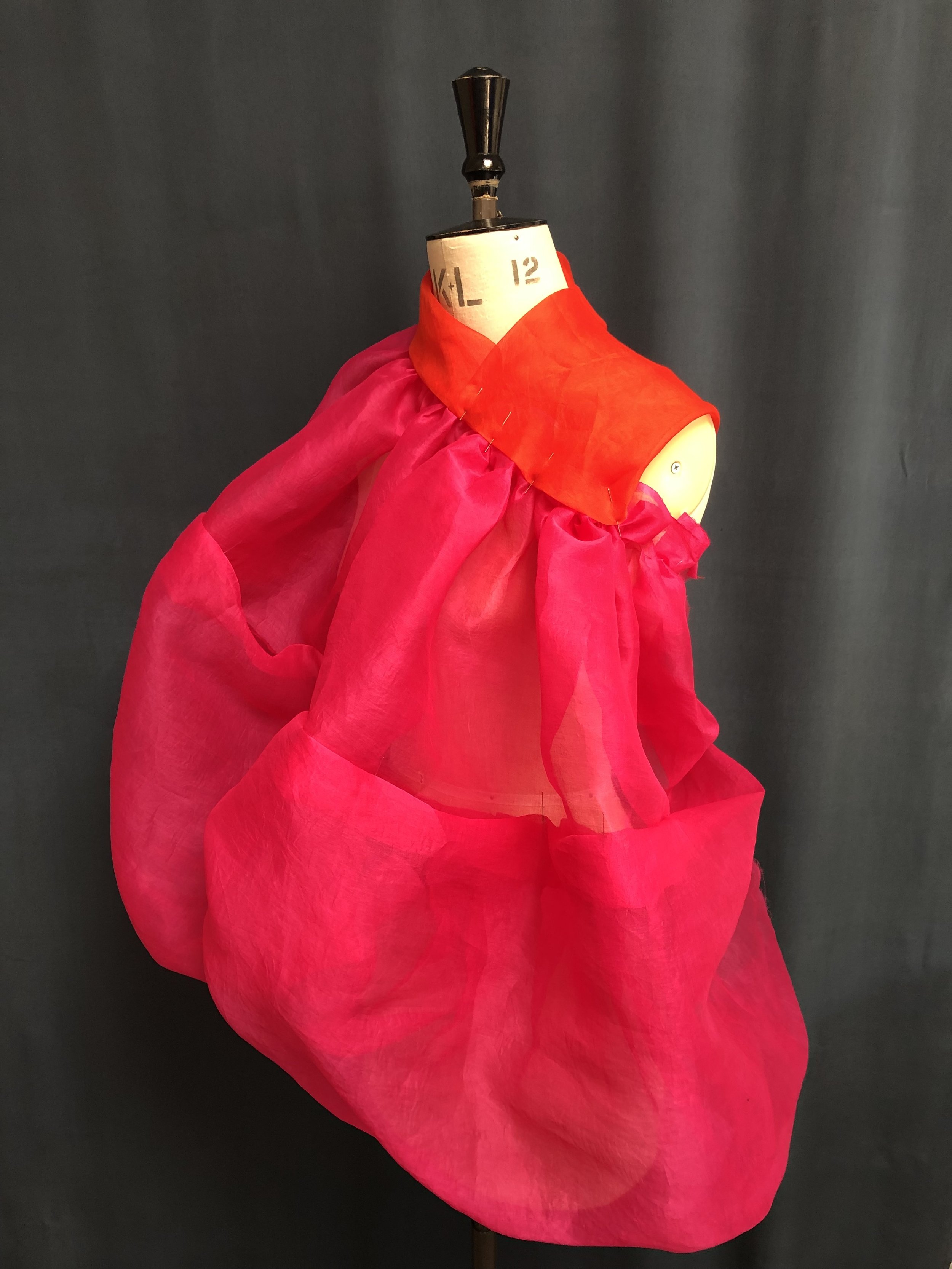 Cotton Organdie Dress idea with one large tuck through the middle helps to keep the dresses shape.
