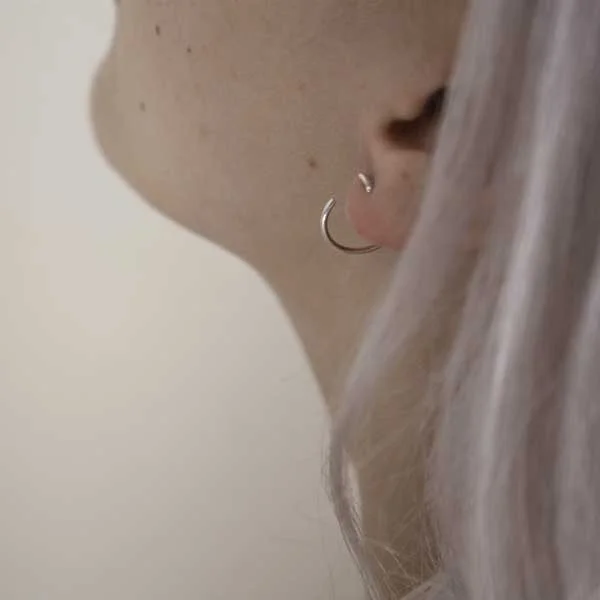 small silver hoops