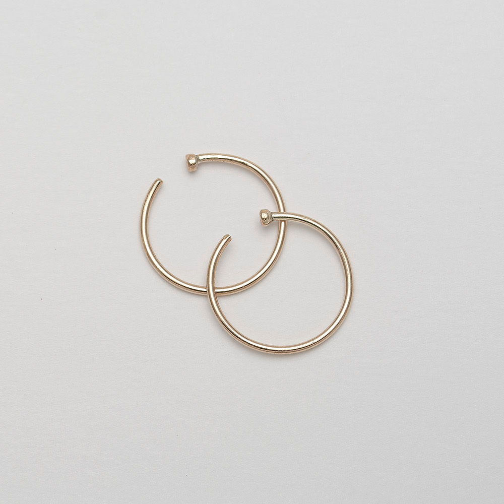 9ct gold hoop earrings