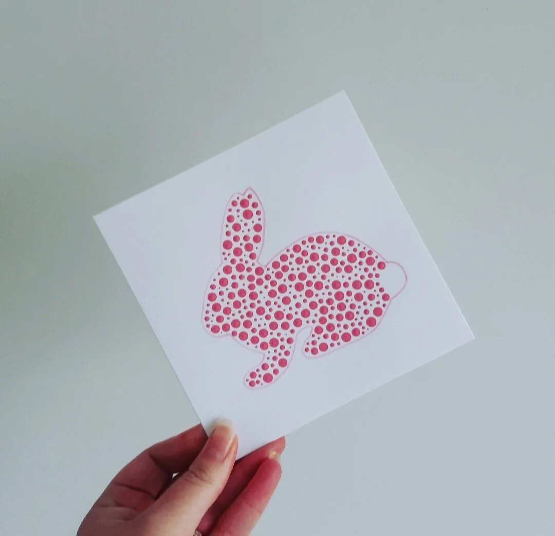 PINK BUNNY CARD