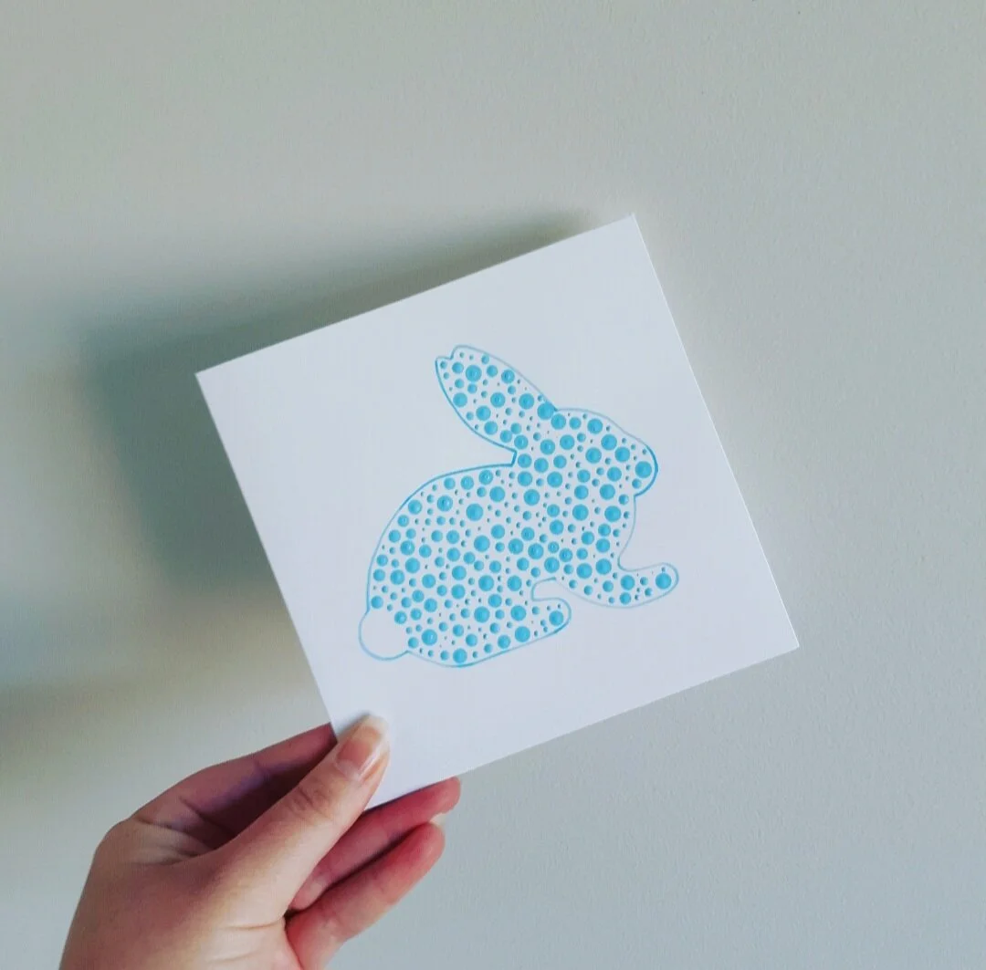 BLUE BUNNY CARD