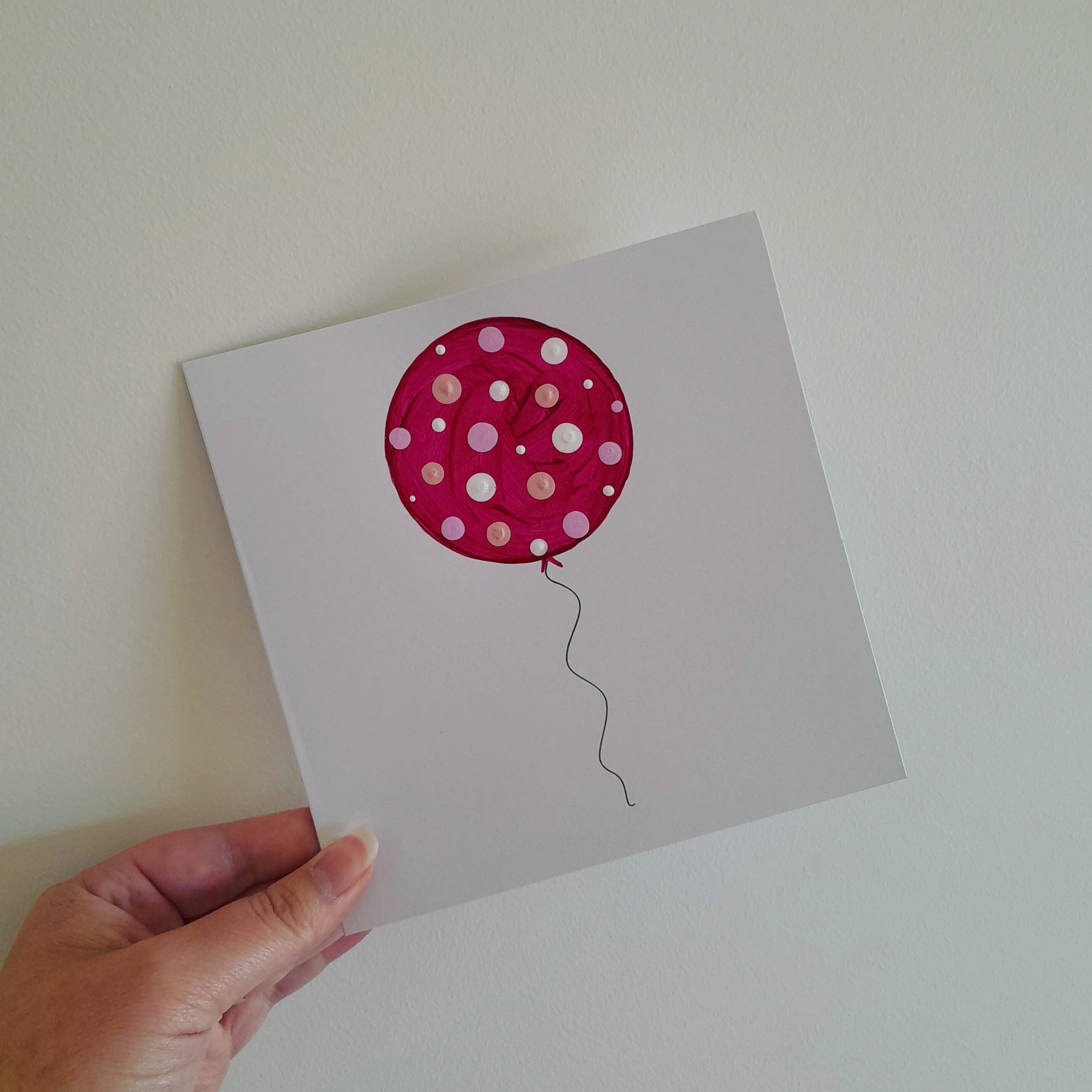 BALLOON CARD - HOT PINK