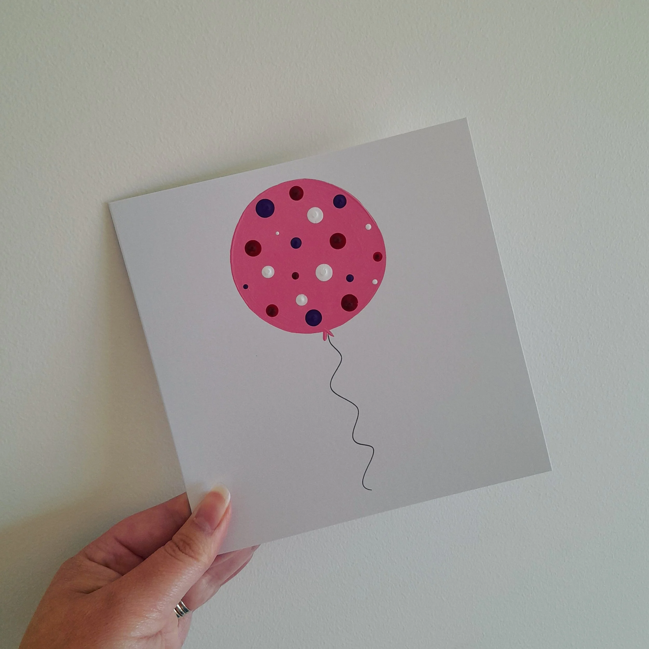 BALLOON CARD - PASTEL PINK
