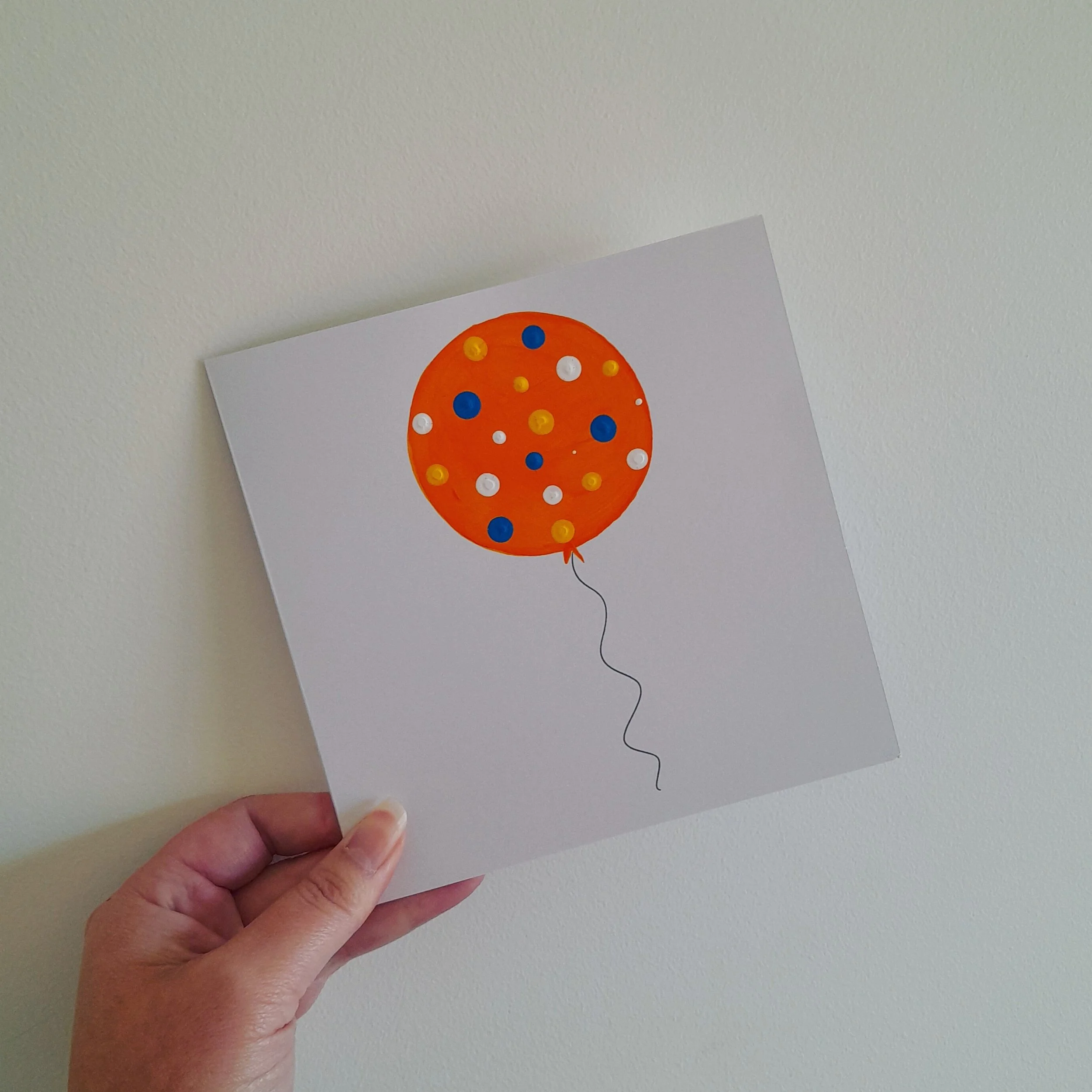 BALLOON CARD - ORANGE