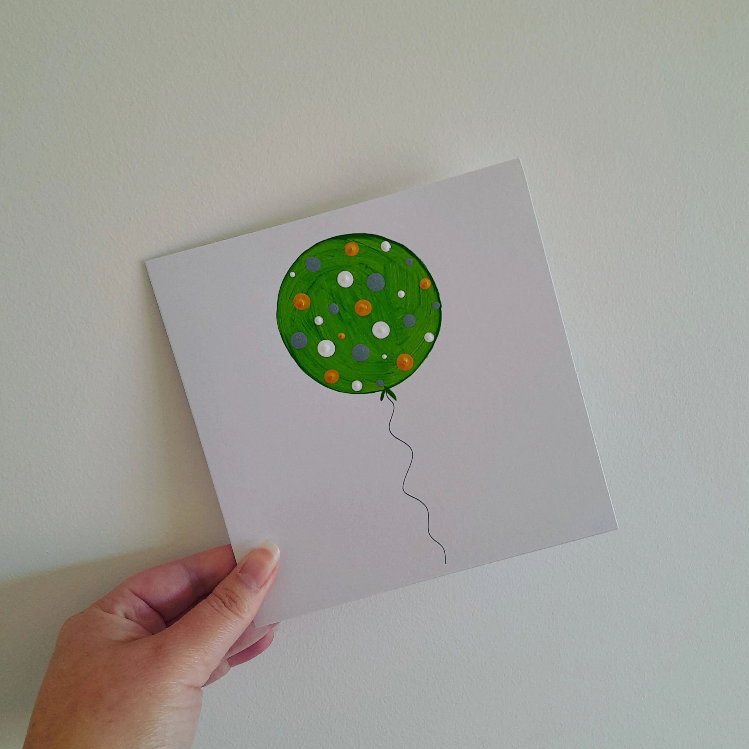 BALLOON CARD - GREEN