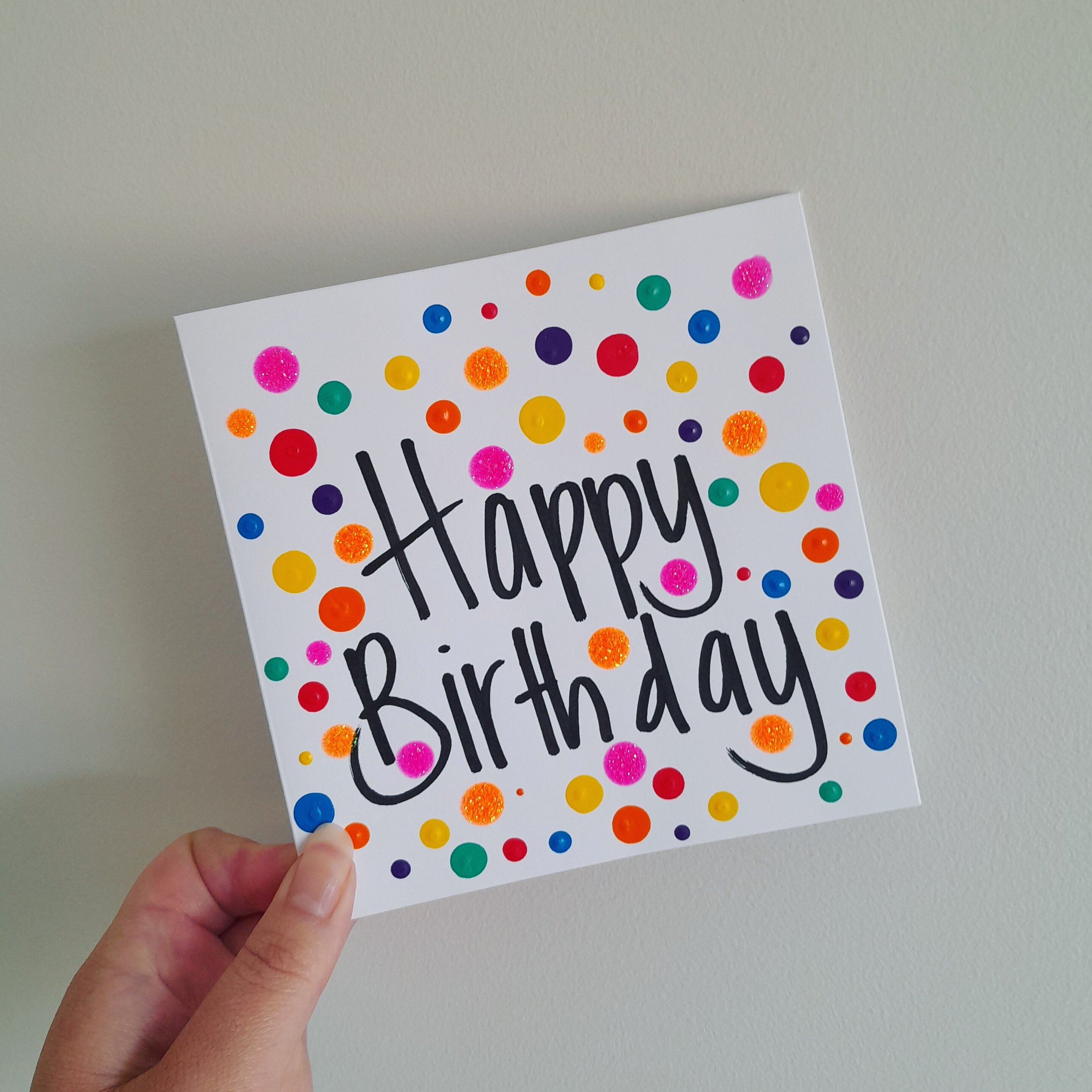HAPPY BIRTHDAY CARD - WHITE