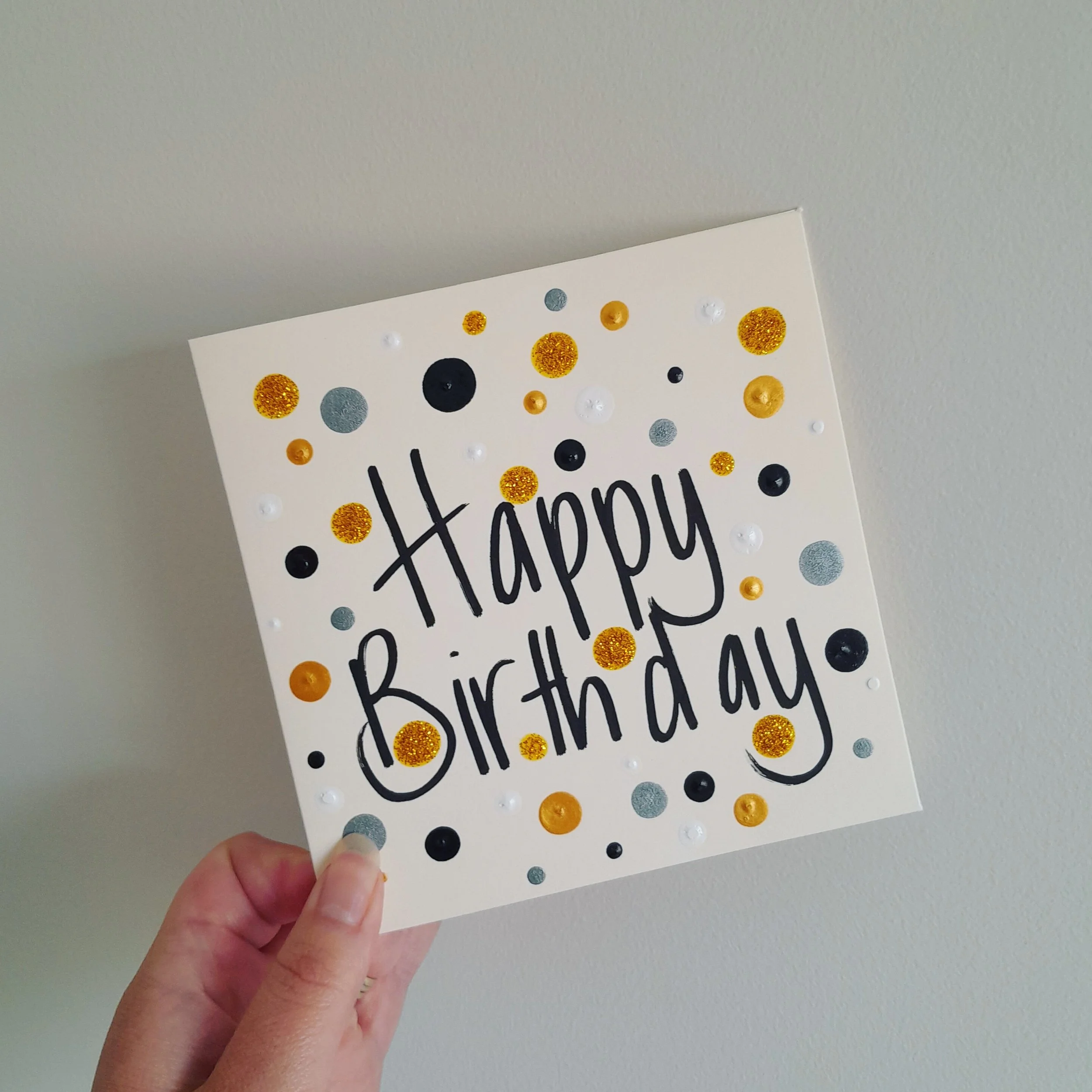 HAPPY BIRTHDAY CARD - CREAM