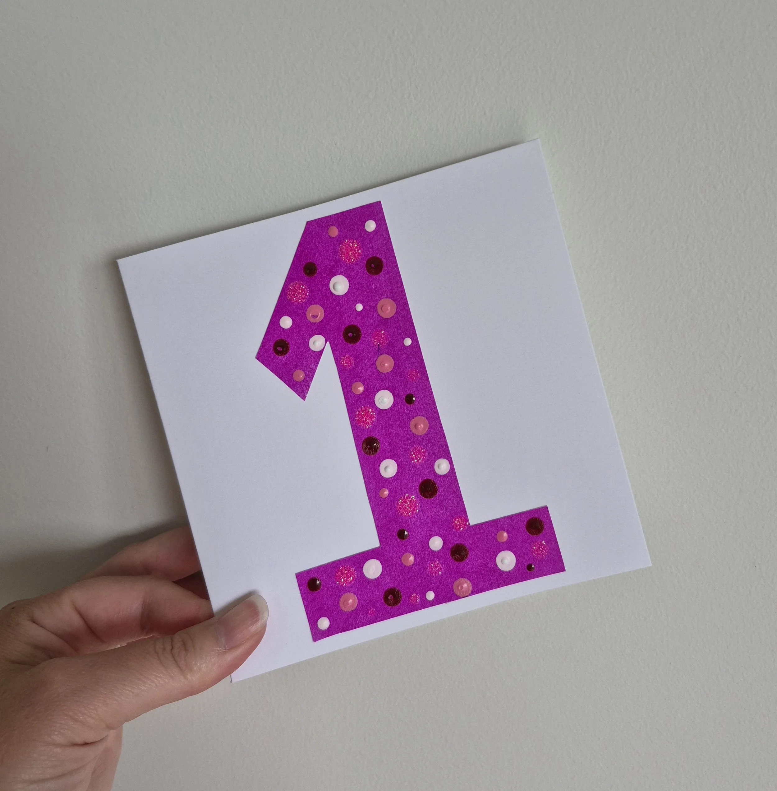 NUMBER CARD 1 - PINK