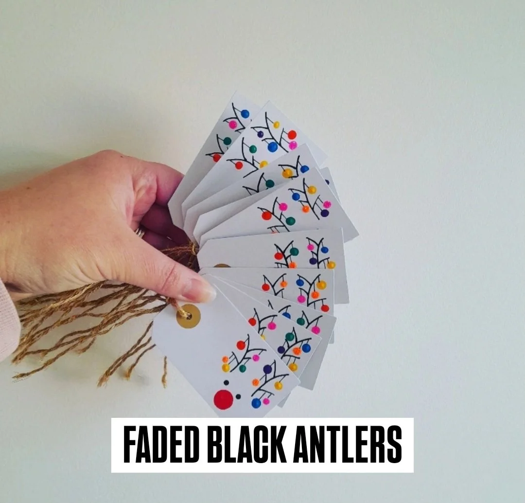 CLEARANCE - 10 x mini Reindeer tags