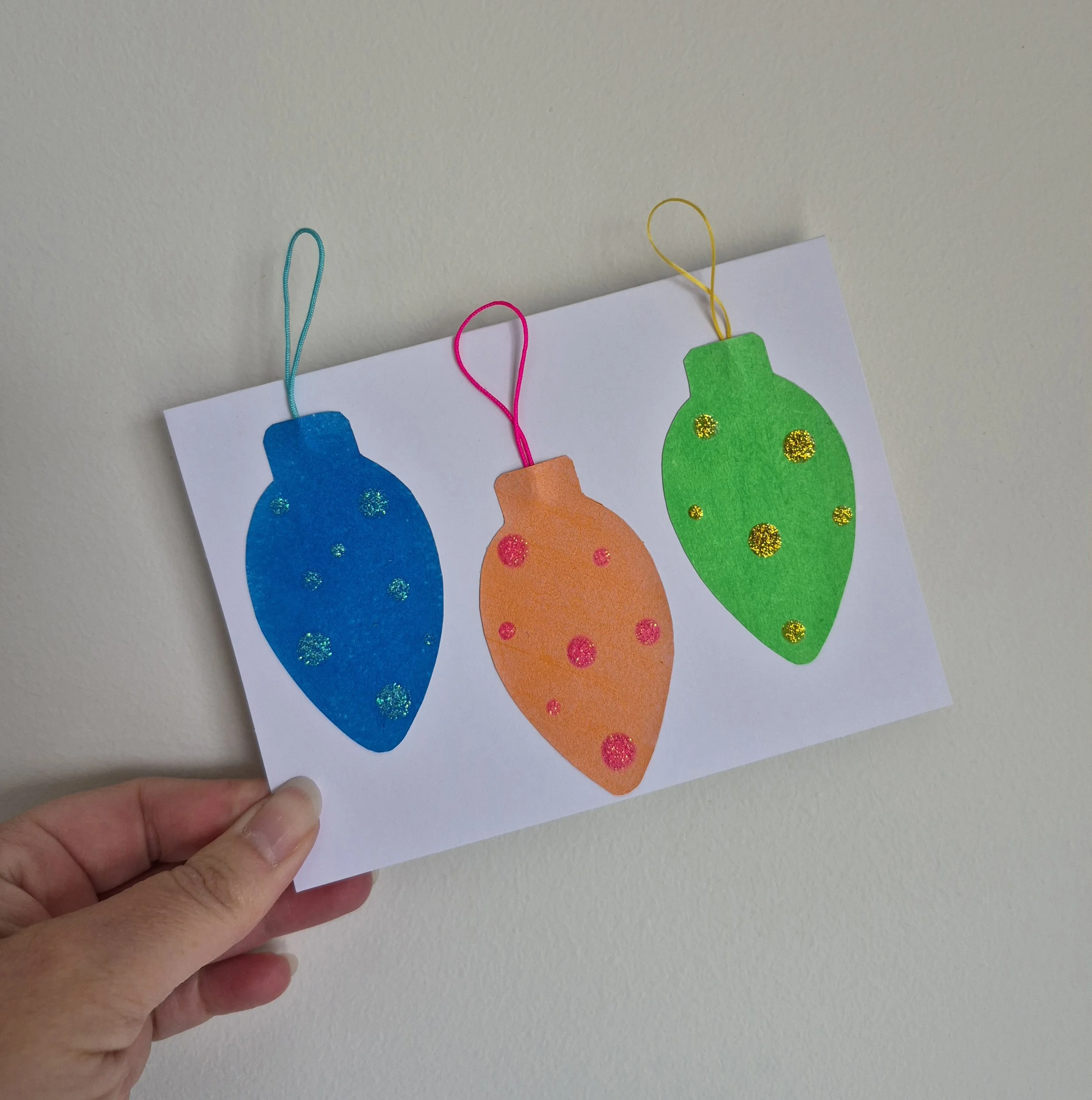 BRIGHT BAUBLES CHRISTMAS CARD