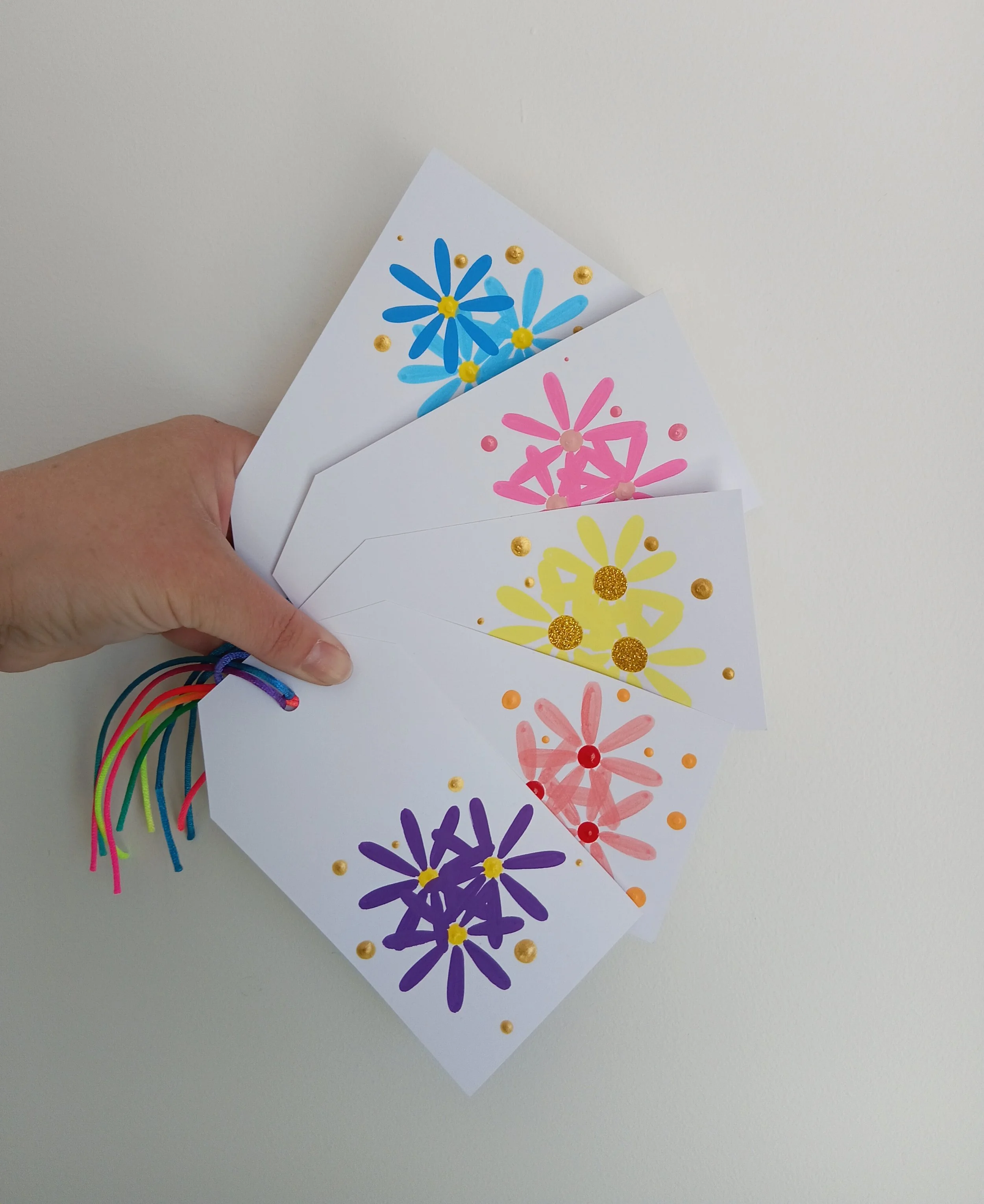 5 x FLOWER GIFT TAGS