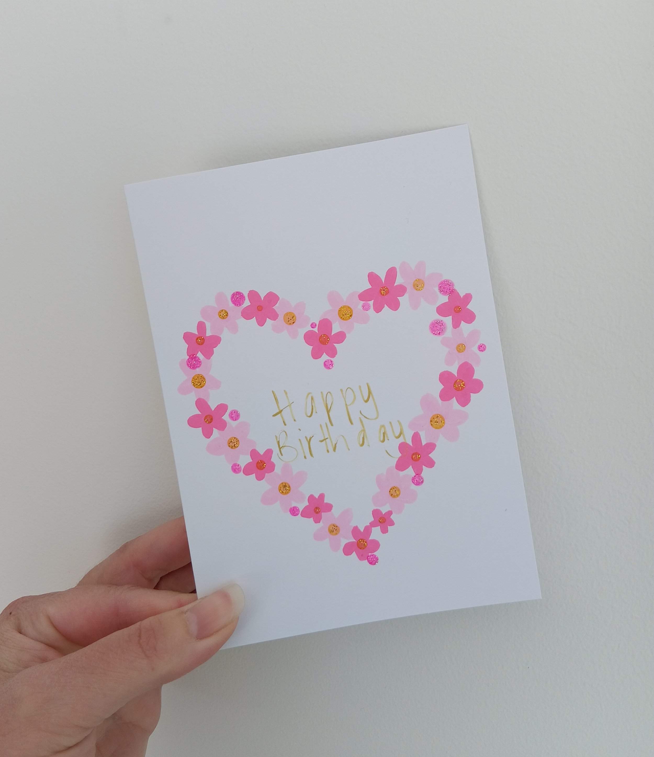 BIRTHDAY HEART CARD (PINK)