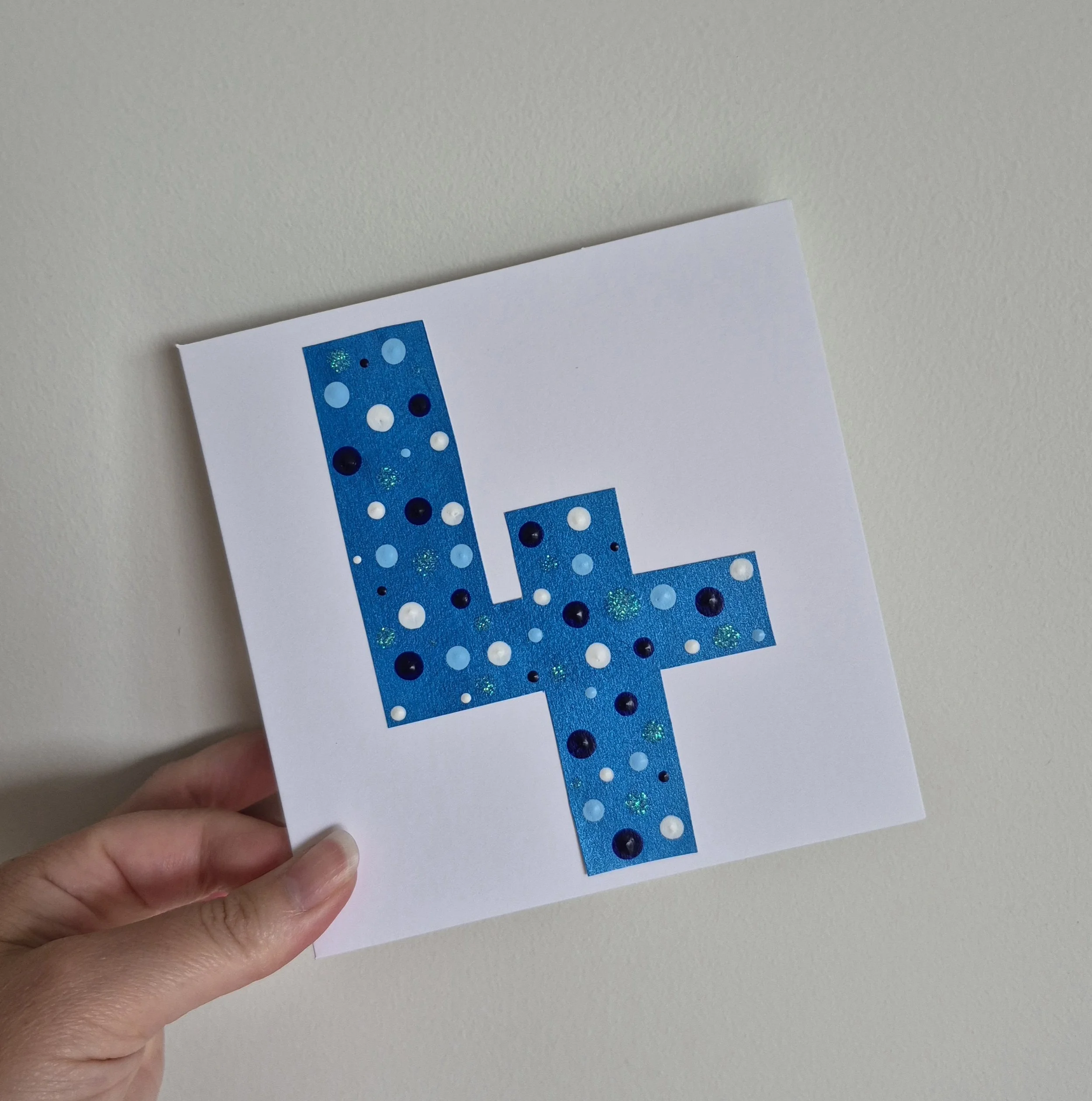 NUMBER CARD 4 - BLUE