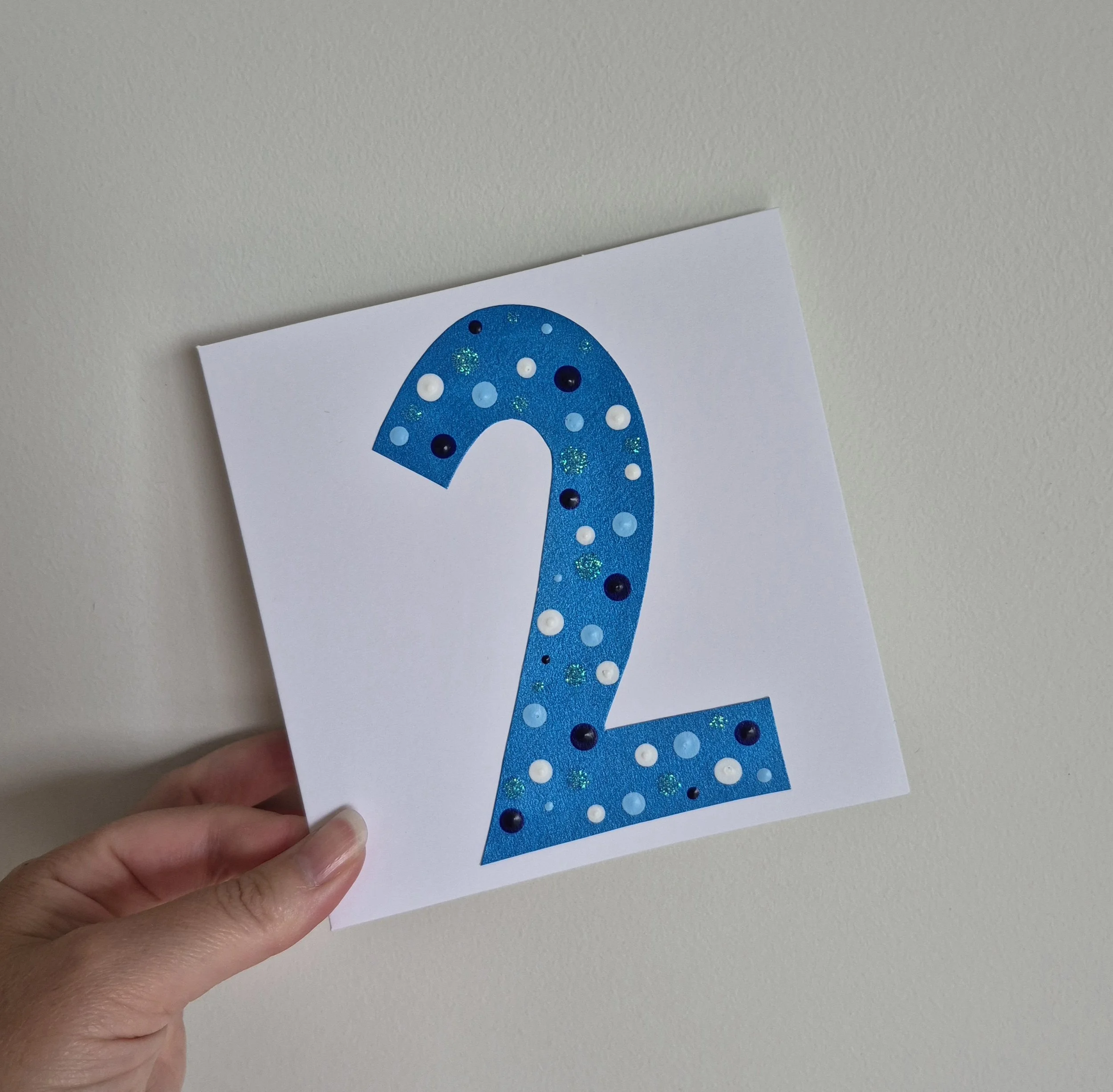 NUMBER CARD 2 - BLUE