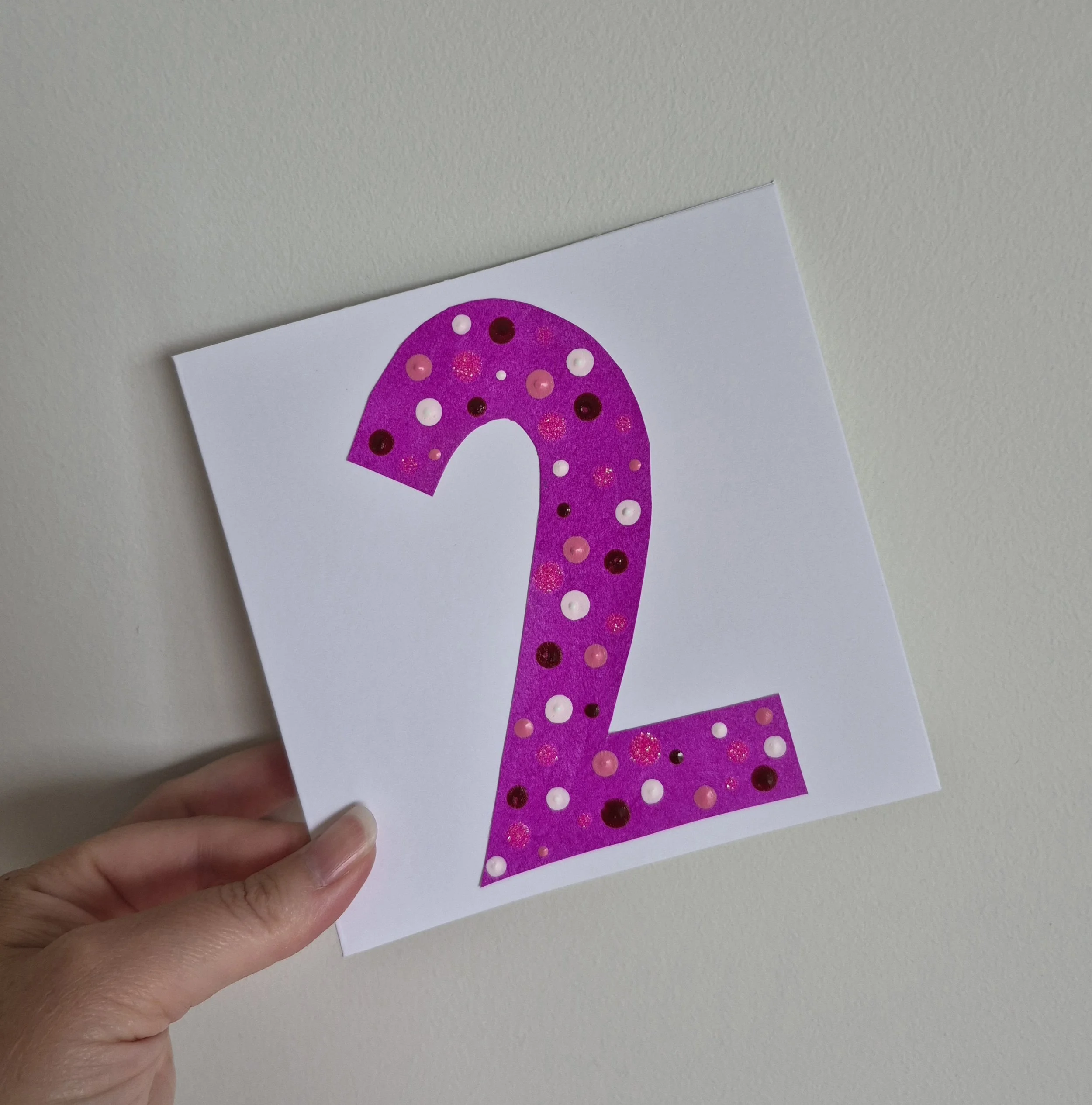 NUMBER CARD 2 - PINK