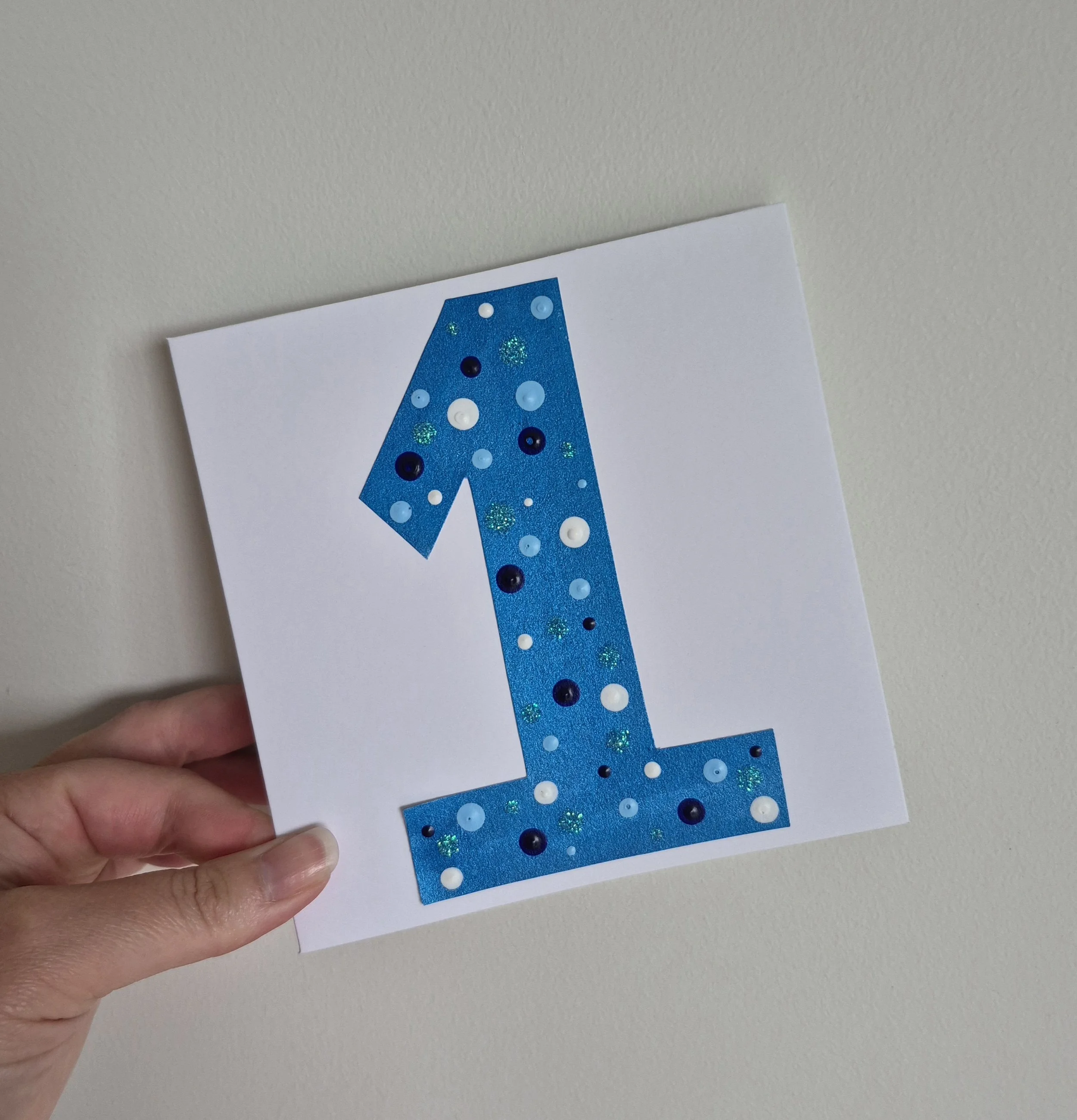 NUMBER CARD 1 - BLUE