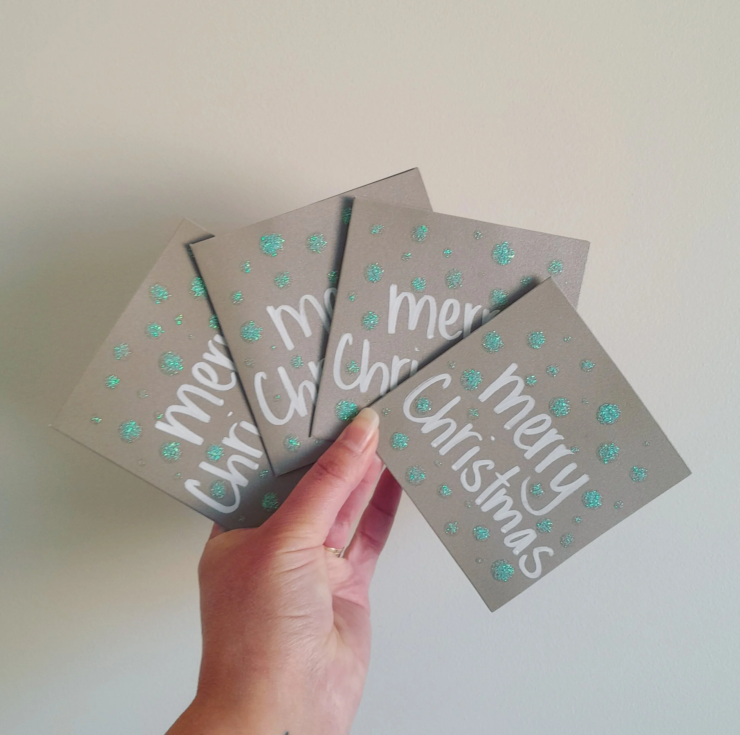 4 x MEDIUM SILVER CARDS