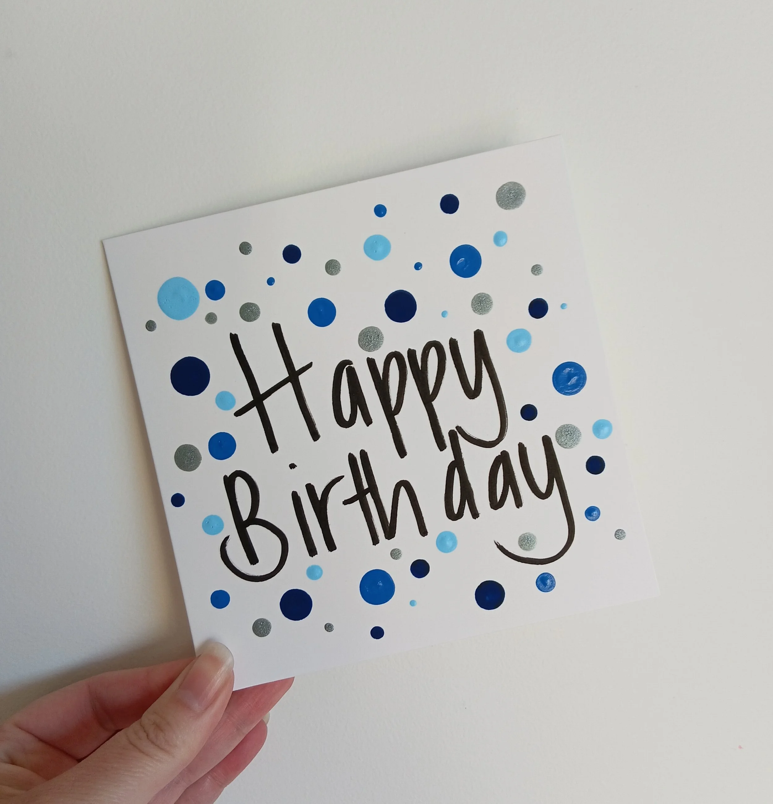 HAPPY BIRTHDAY CARD - BLUES