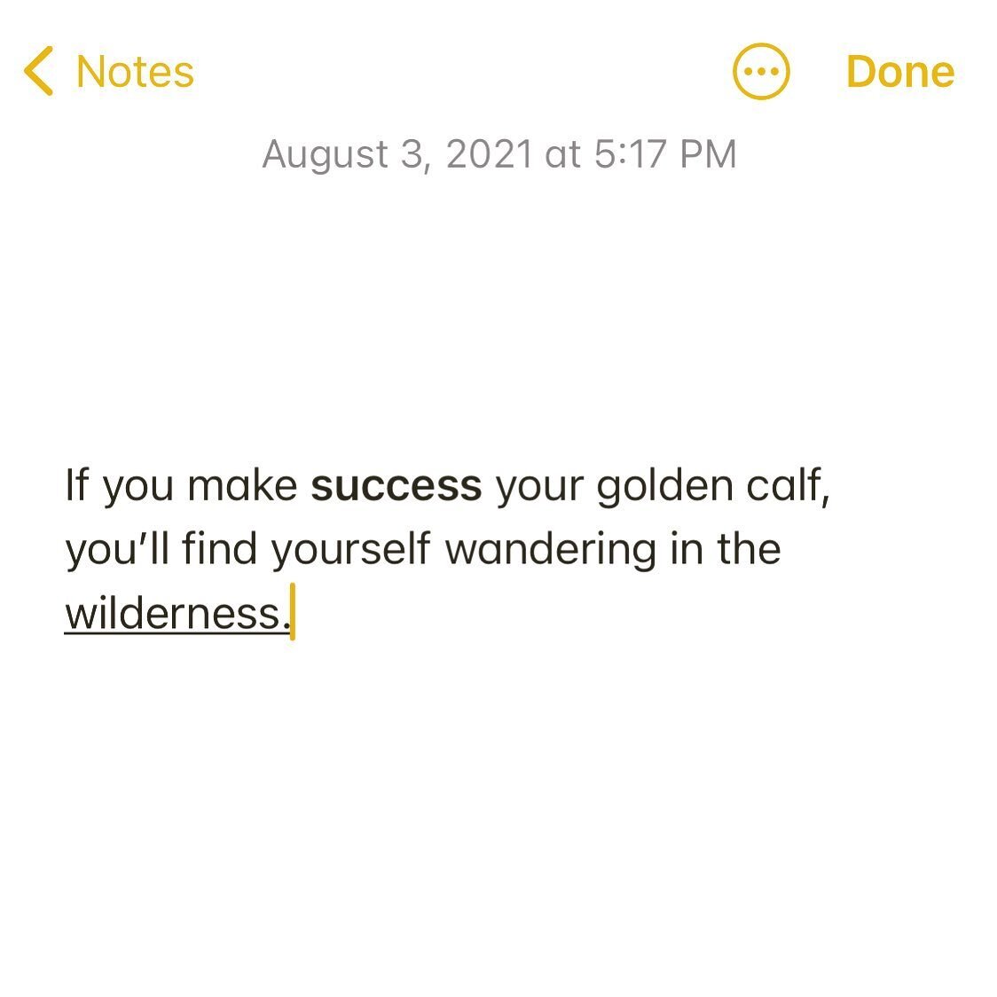 This is going to raise some eyebrows but I&rsquo;m going here...

If money and worldly success are the things driving the bus for you, you&rsquo;re going to hit a wall.

I&rsquo;m not saying having them are wrong. Far from it. But I am calling for a 