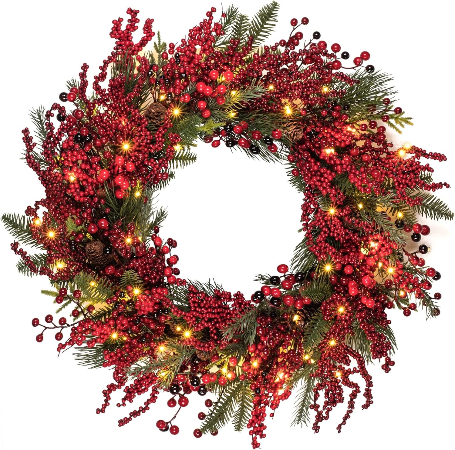 Snowy Wreath with Berries