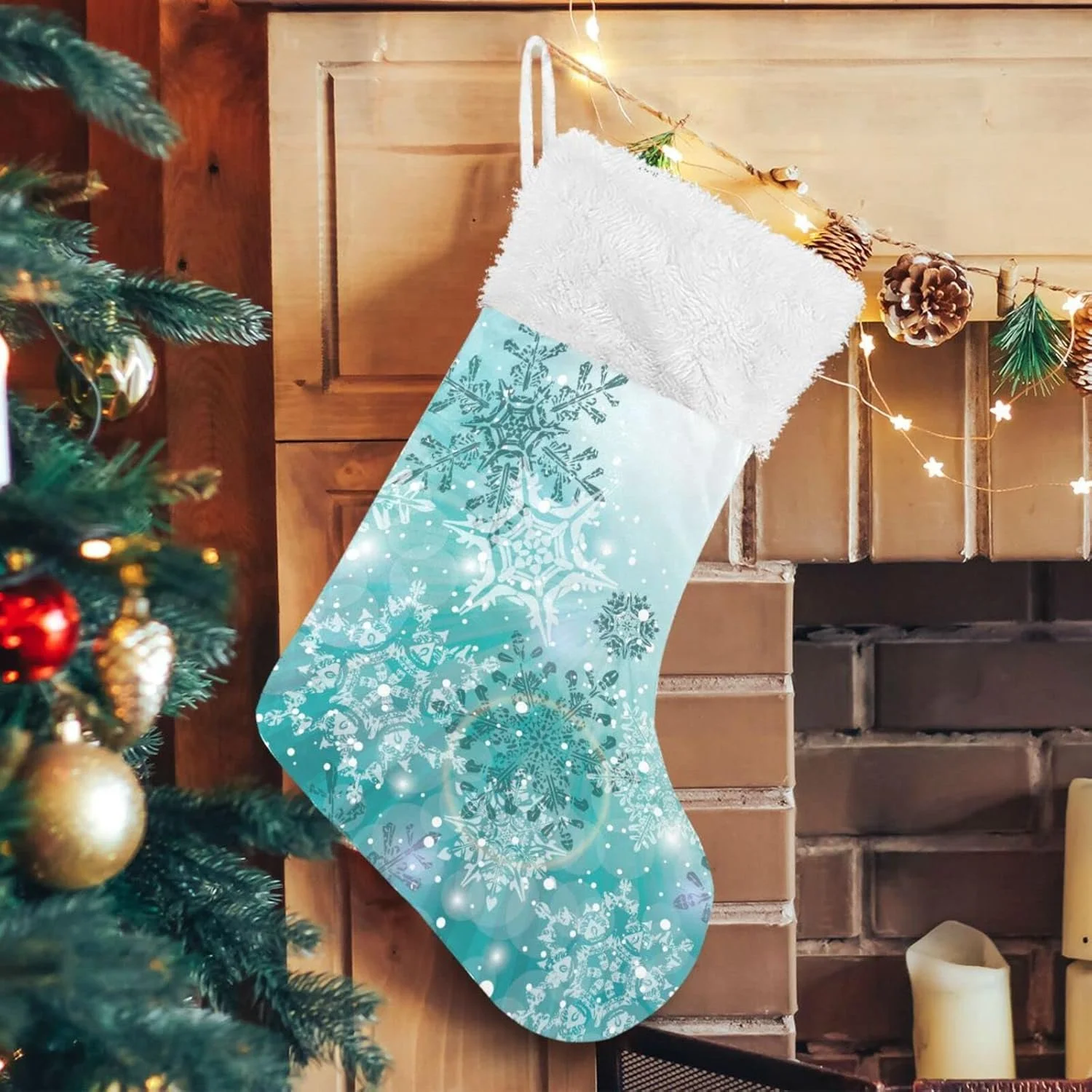 Velvet Teal Stocking